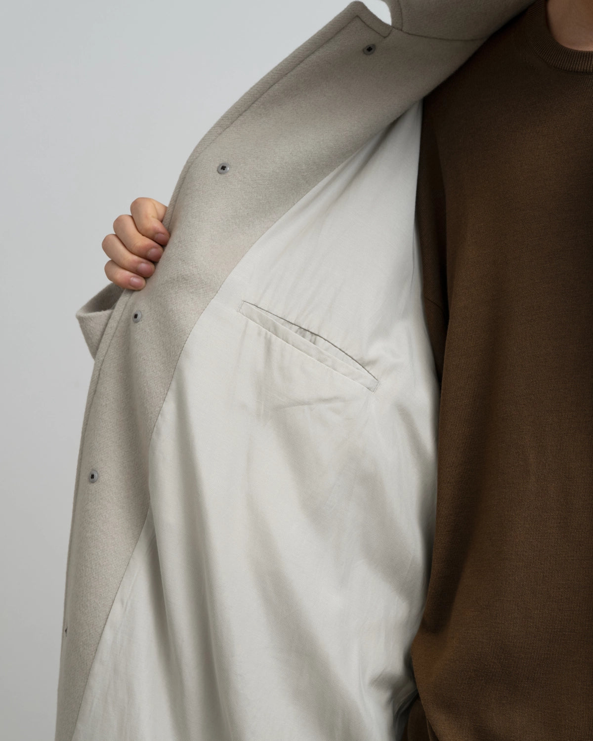 Graphpaper / Light Melton Oversized Coat (GU263-10420C)