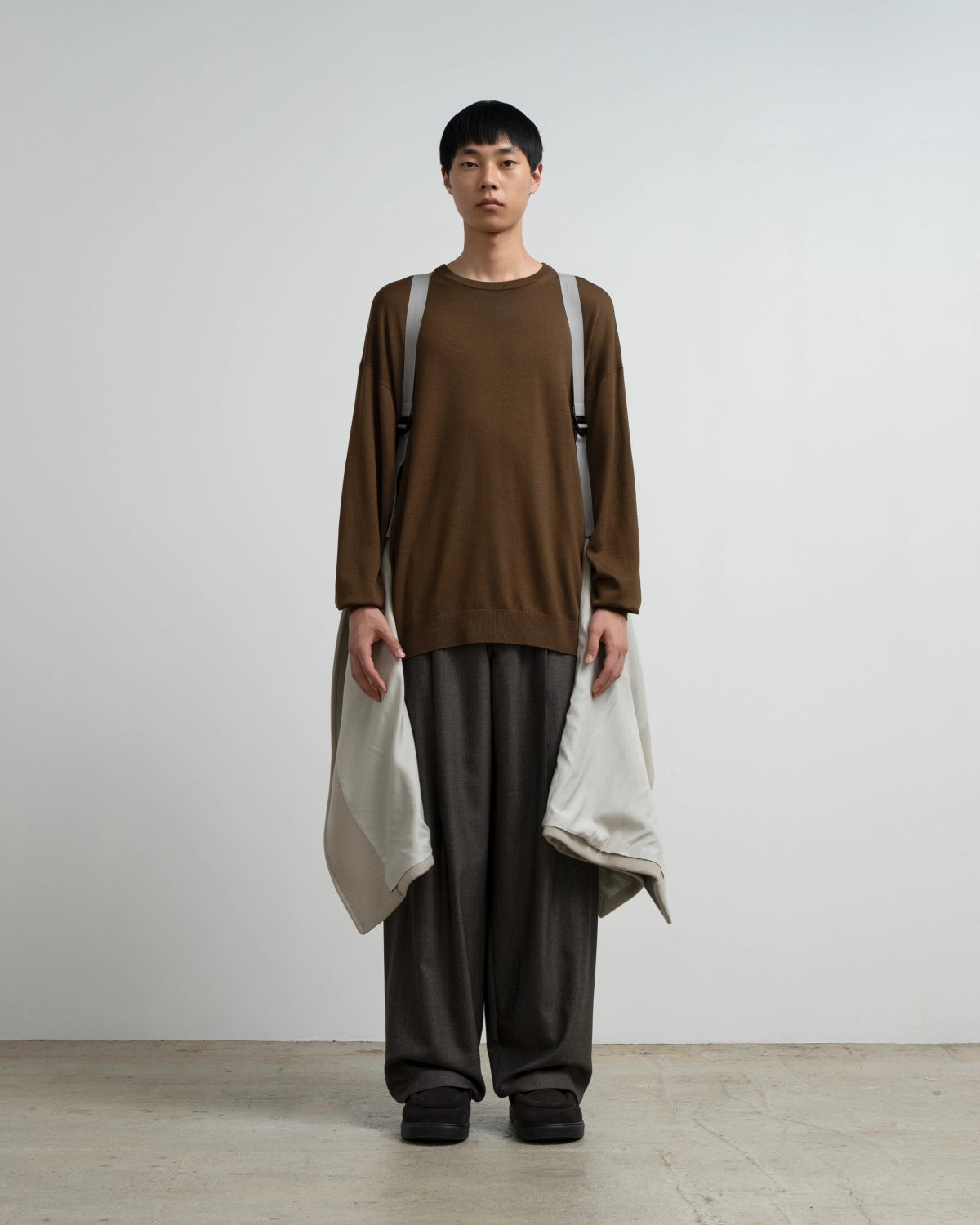 Graphpaper / Light Melton Oversized Coat (GU263-10420C)