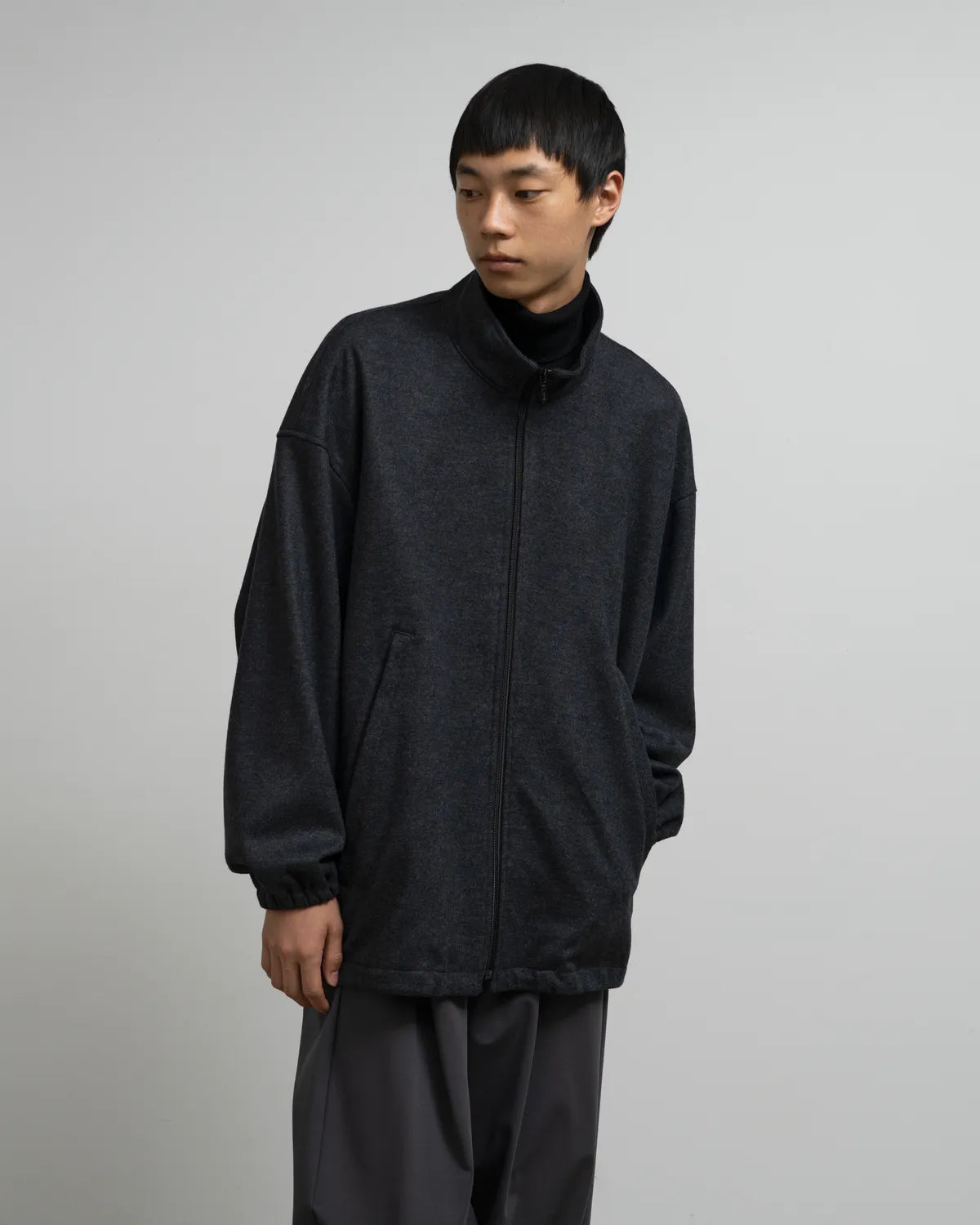 Graphpaper / Wool Smooth Flannel Track Blouson (GU263-30520B)