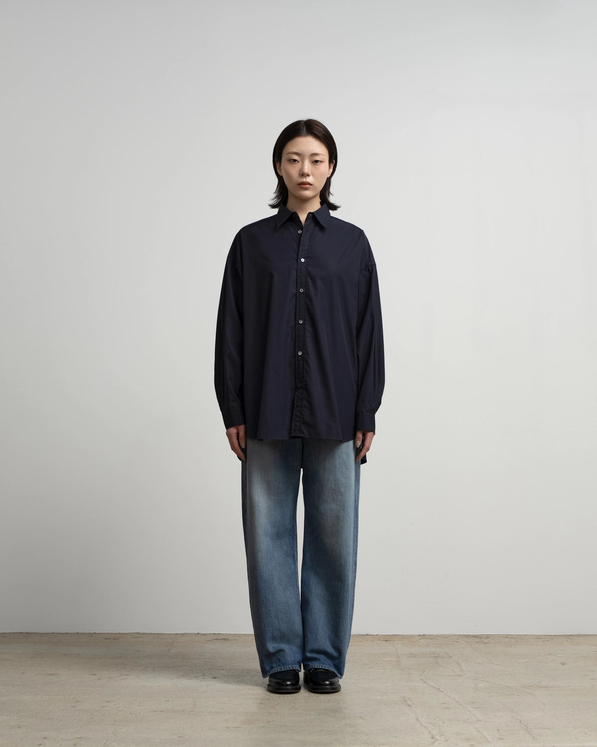 Graphpaper / Selvage Denim Five Pocket Wide Straight Pants (GU263-40059LB)