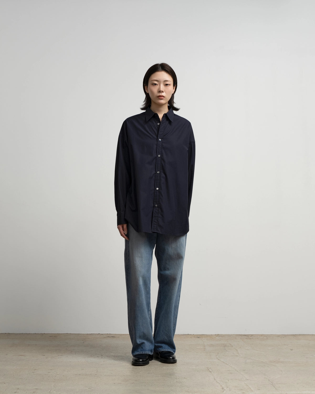 Graphpaper / Selvage Denim Five Pocket Wide Straight Pants (GU263-40059LB)