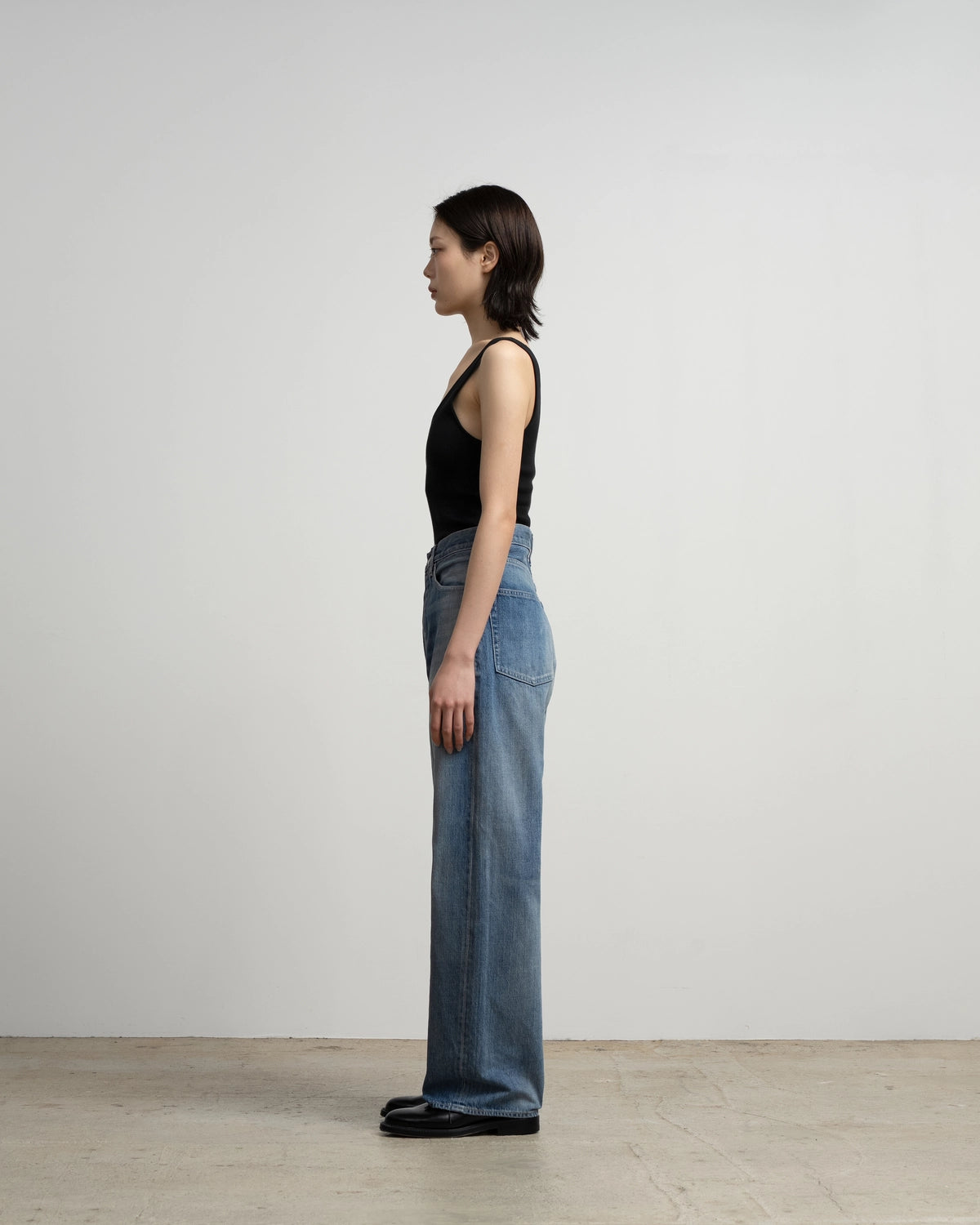 Graphpaper / Selvage Denim Five Pocket Wide Straight Pants (GU263-40059LB)
