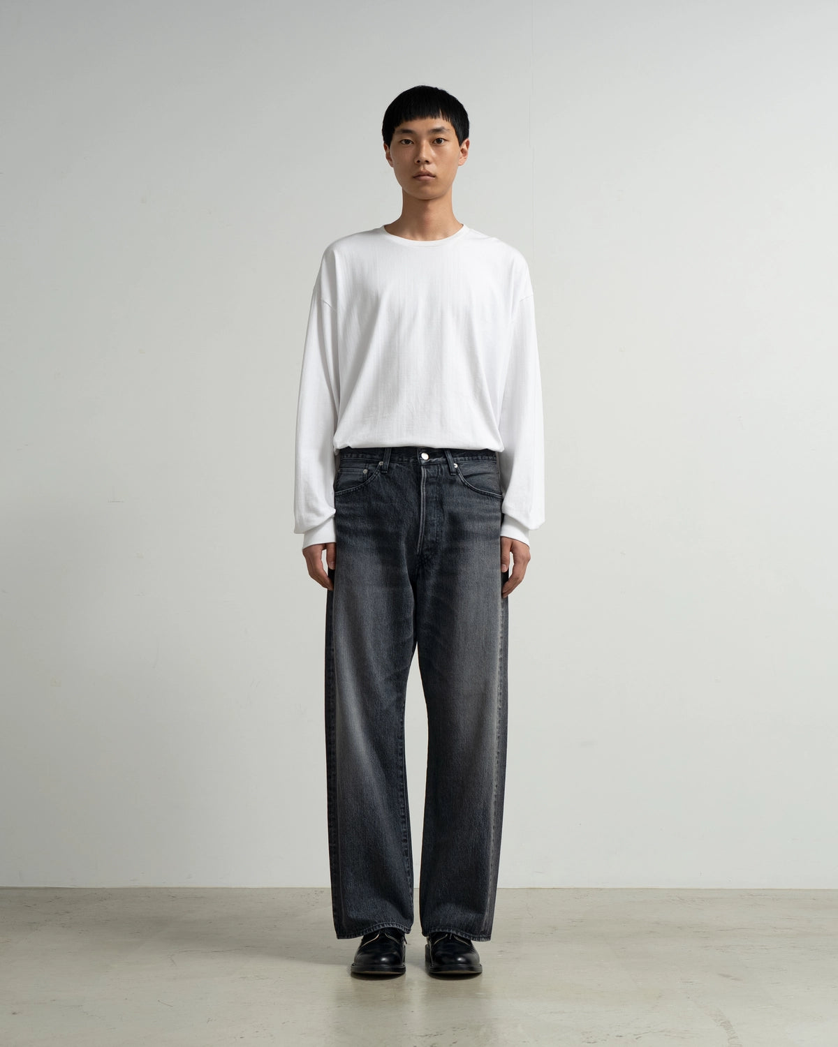 Graphpaper / Selvage Denim Five Pocket Wide Straight Pants (GU263-40059LB)