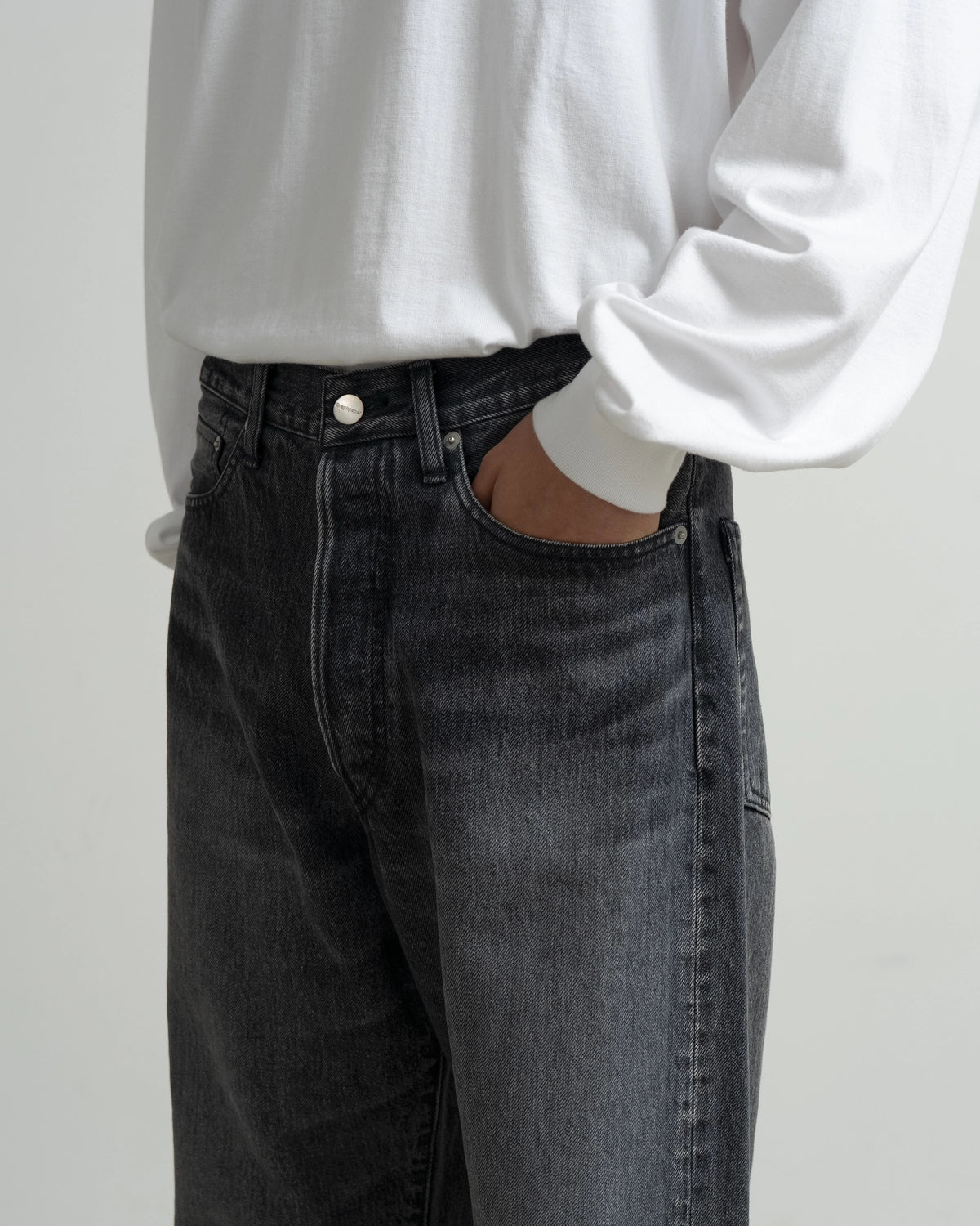 Graphpaper / Selvage Denim Five Pocket Wide Straight Pants (GU263-40059LB)