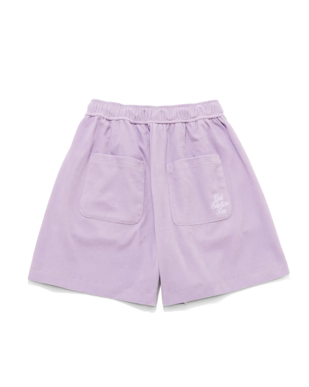 GOD SELECTION XXX / Back Script Logo Pile Shortpants -WOMENS- (GXL-S26-PT-04)