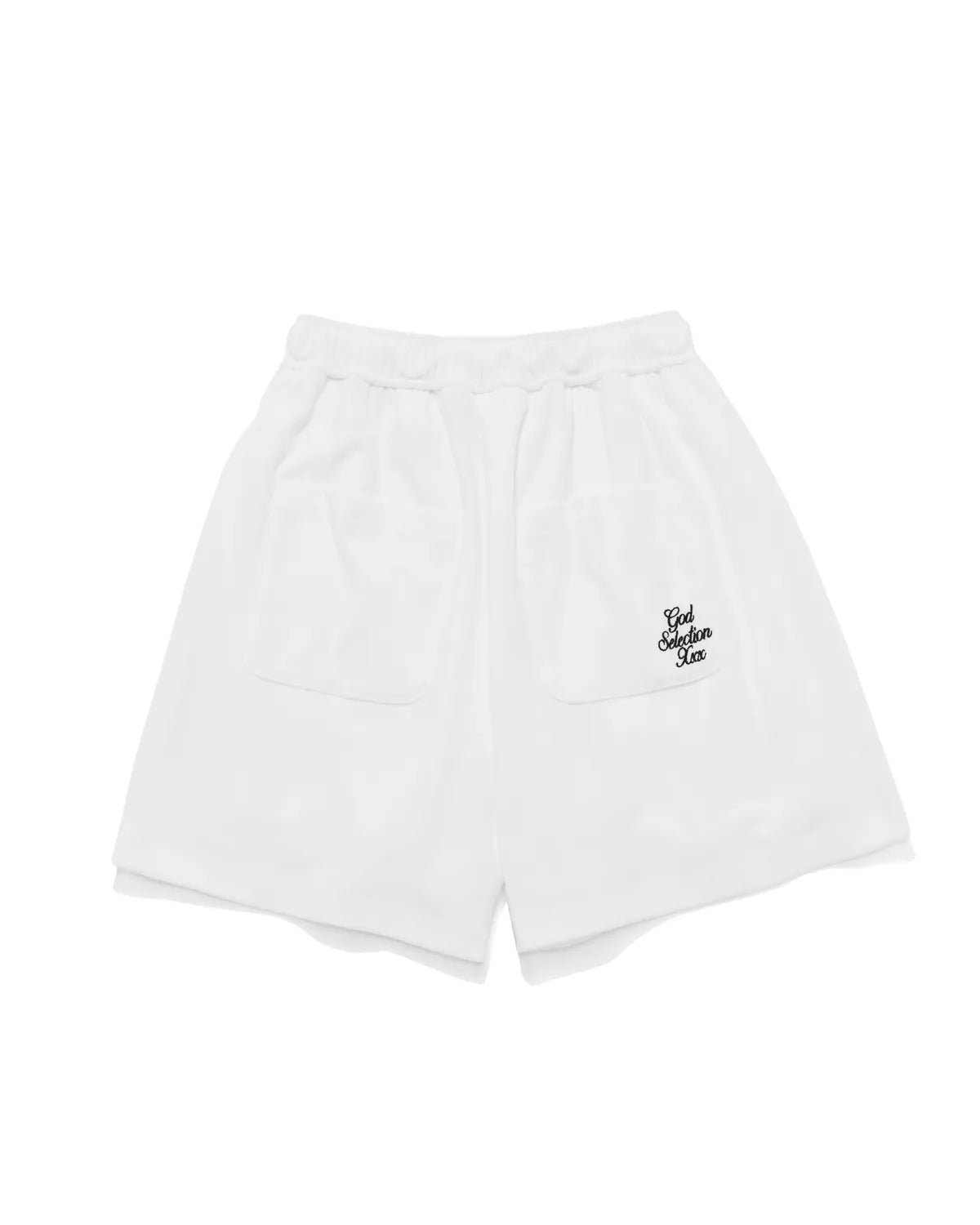 GOD SELECTION XXX / Back Script Logo Pile Shortpants -WOMENS- (GXL-S26-PT-04)
