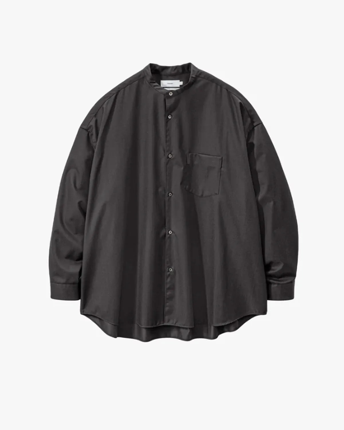 Graphpaper の Extra Fine Wool L/S Oversized Band Coallar Shirt (GM261-50466)