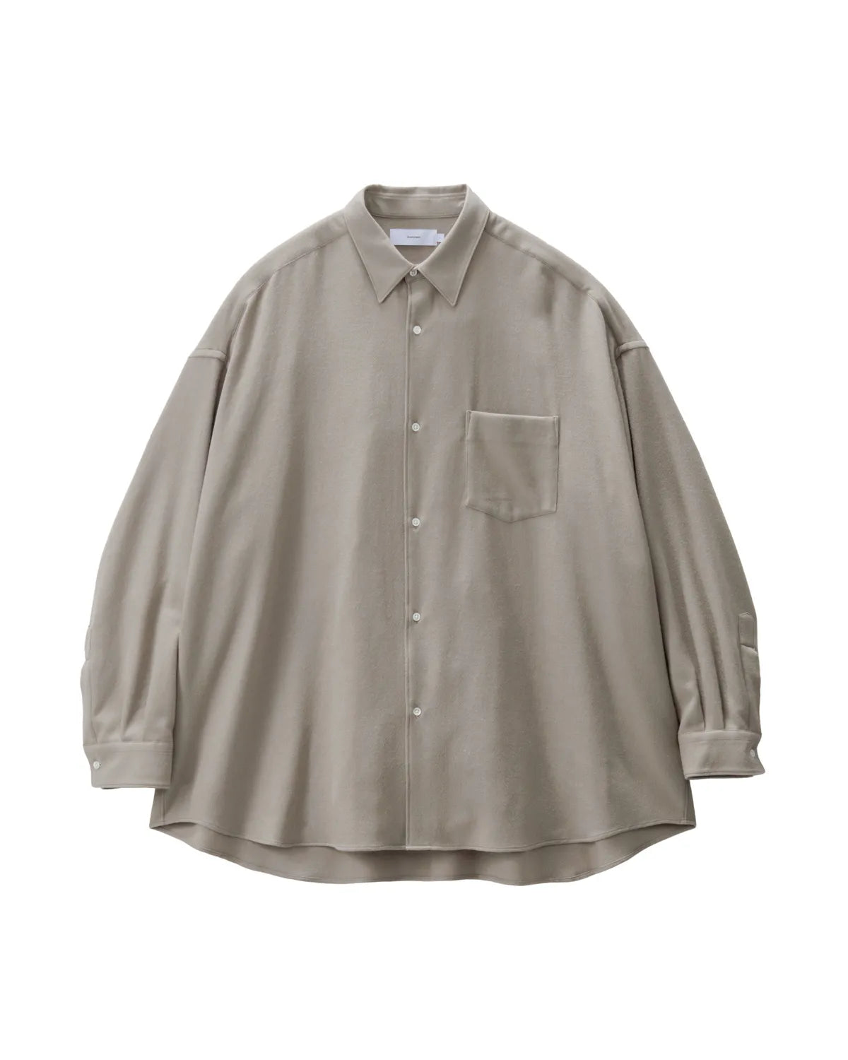 Graphpaper の Extra Fine Wool Viyella Oversized Regular Collar Shirt (GM253-50385)
