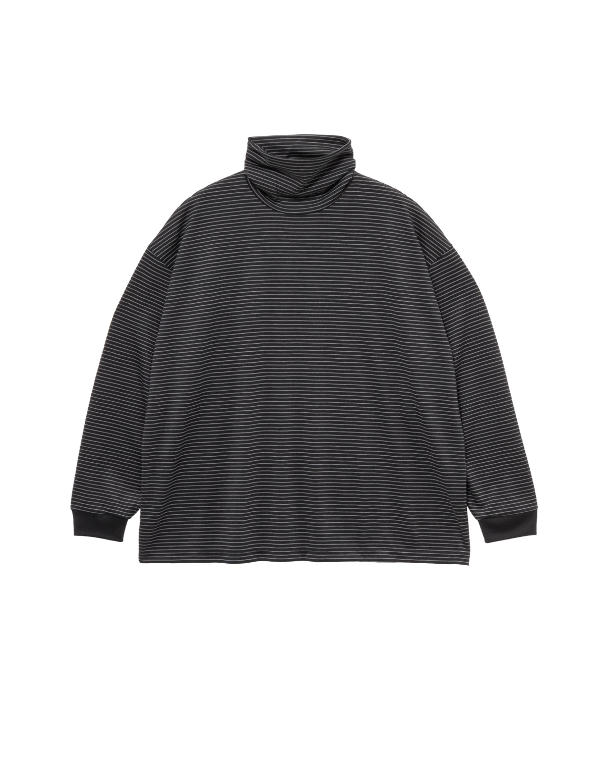 Graphpaper の Fine Wool Border L/S Turtle Neck Tee (GU263-70159B)