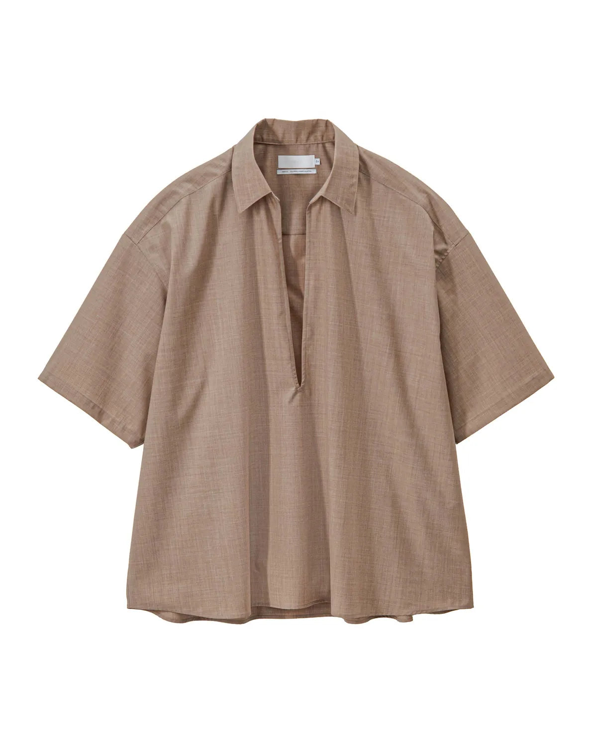 Graphpaper の Fine Wool Heather S/S Skipper Shirt (GU261-50321)