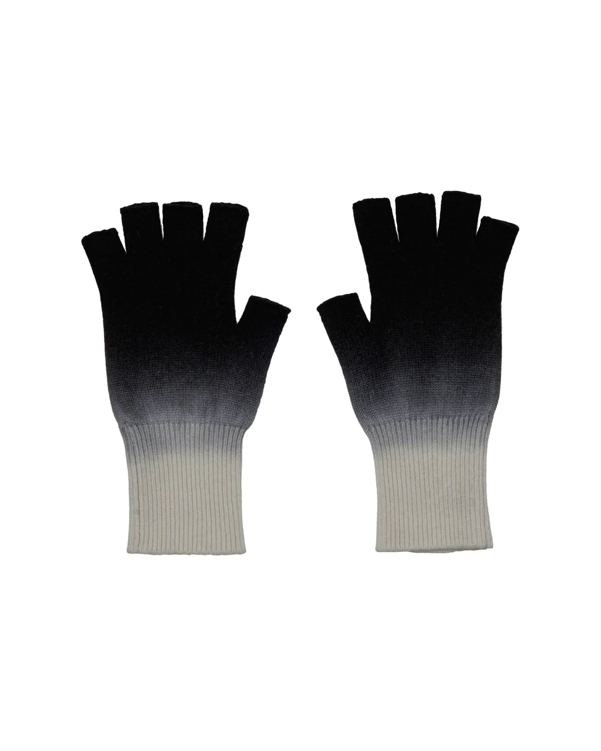Graphpaper の Gradient Dyed Wool Knit Fingerless Gloves (GU253-90493)