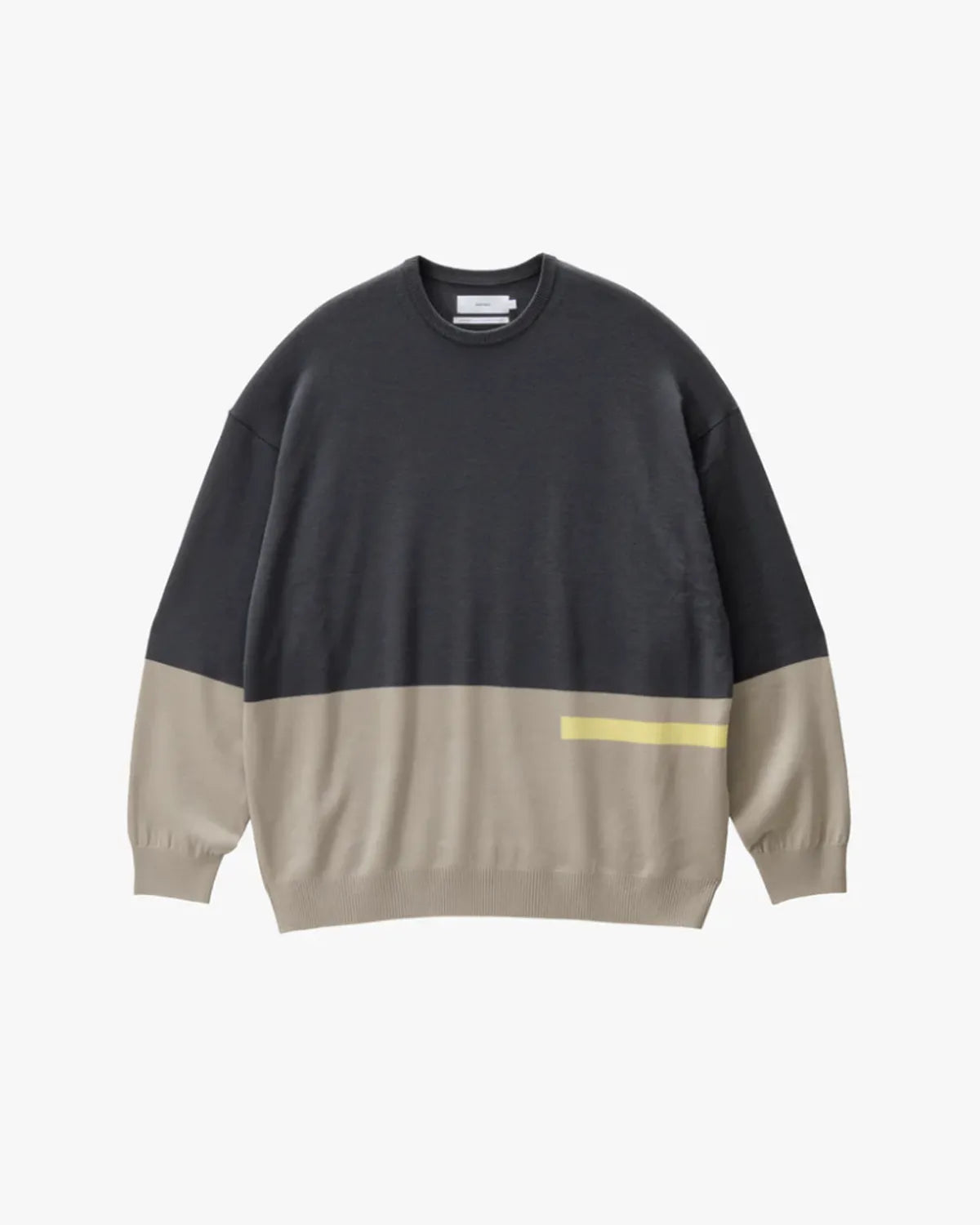 Graphpaper の High Gauge Intarsia L/S Oversized Crew Neck Knit (GM253-80484)