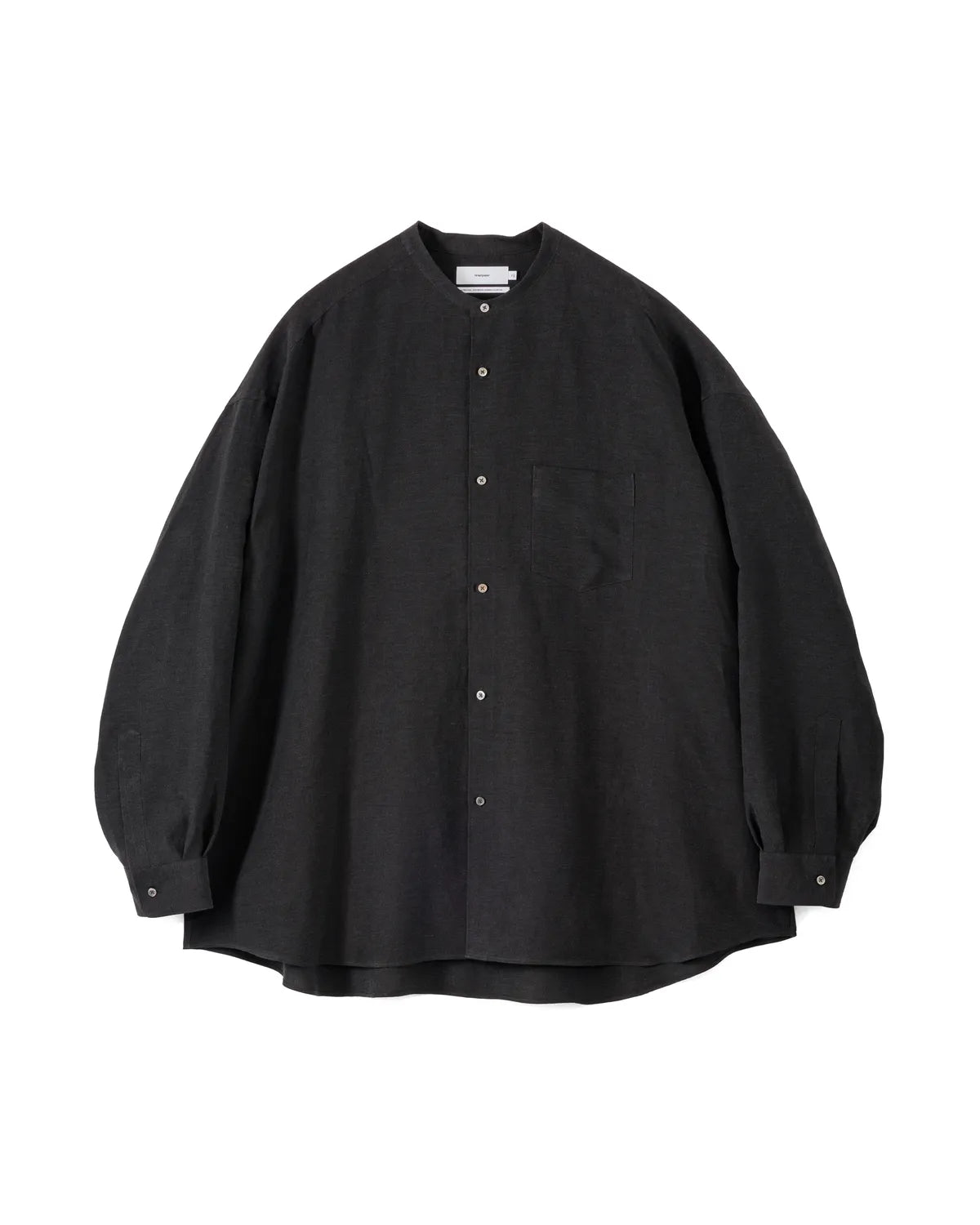 Graphpaper の Linen Cupro L/S Oversized Band Collar Shirts (GU251-50257)