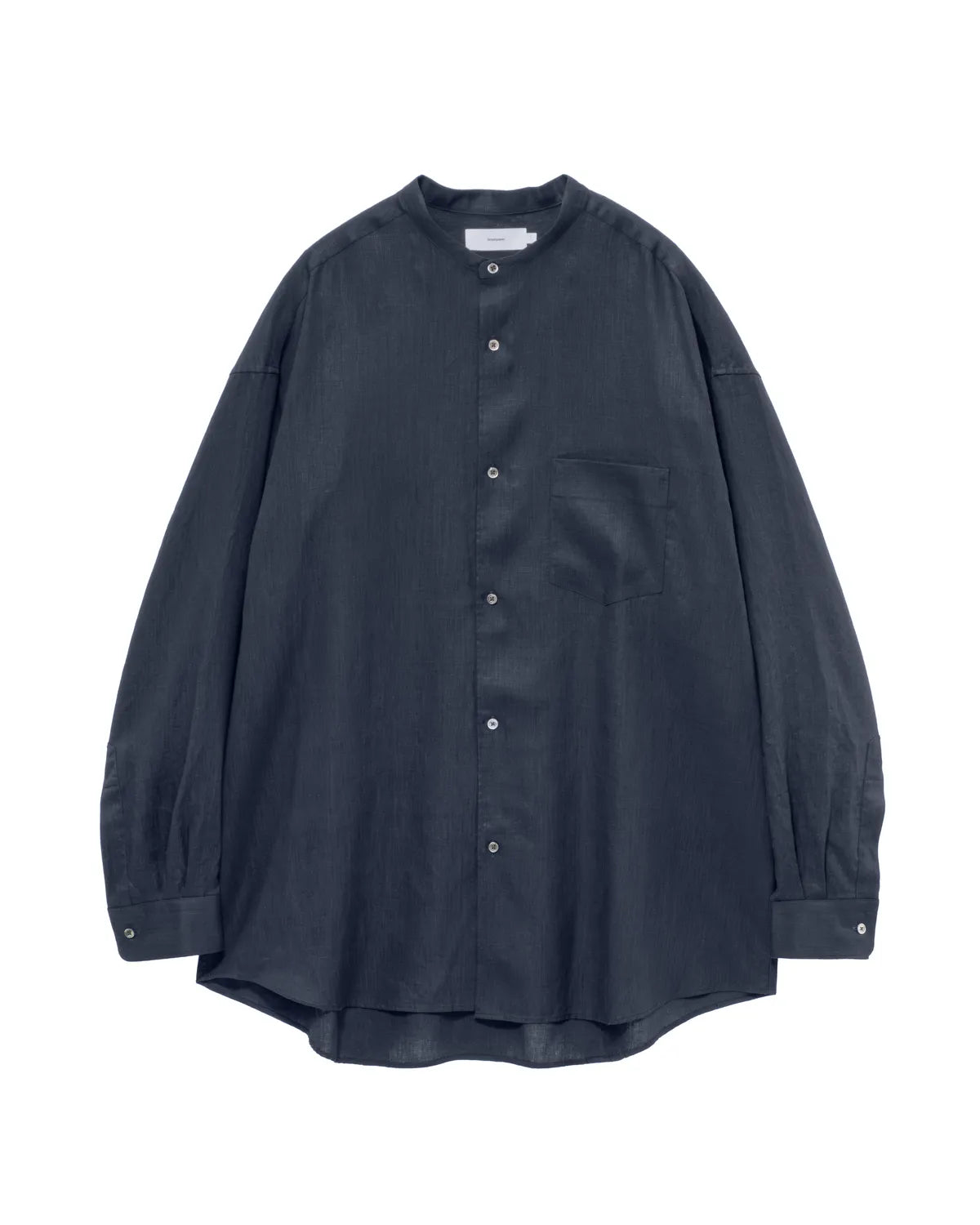 Graphpaper の Linen L/S Oversized Band Collar Shirt (GM262-50040B)