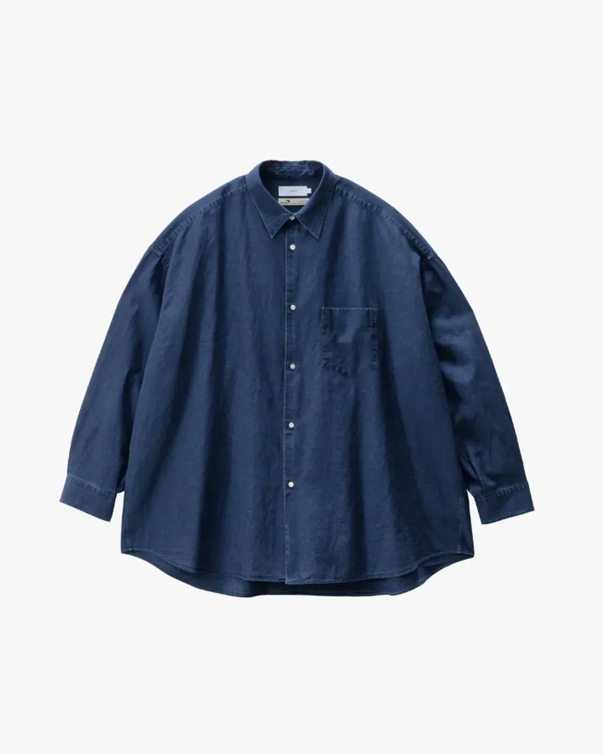Graphpaper の SIDOGRAS indigo Poplin L/S Oversized Regular Coallar Shirt (GM252-50045)