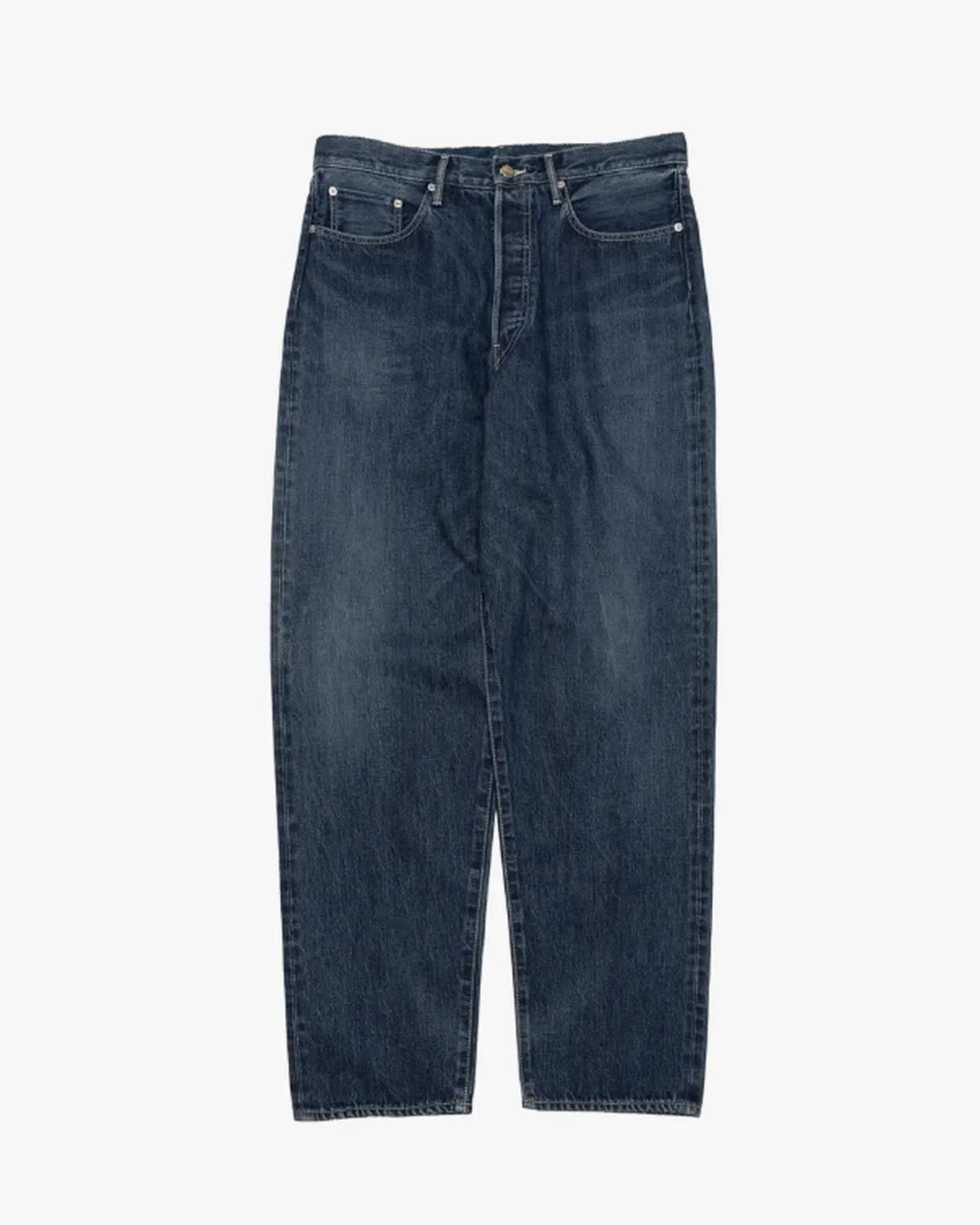 Graphpaper の Selvage Denim Five Pocket Tapered Pants (GU253-40058DB)