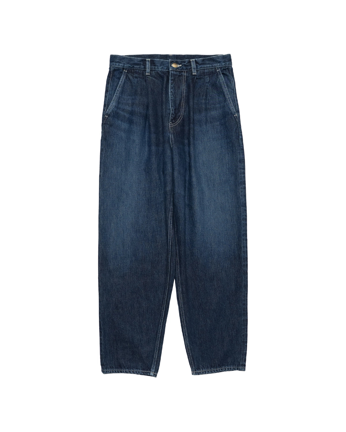 Graphpaper の Selvage Denim Two Tuck Tapered Pants (GU263-40060DB)