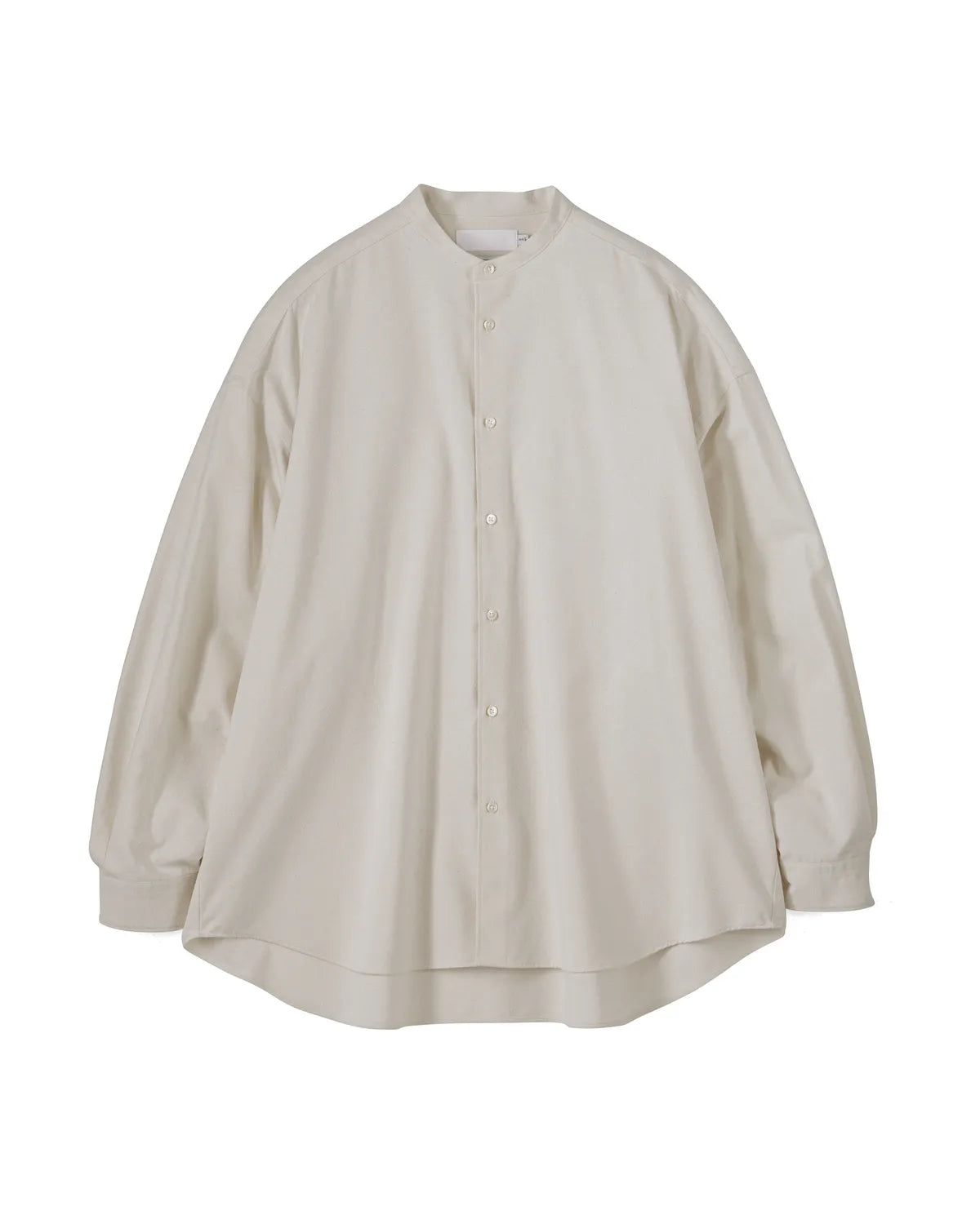 Graphpaper の Silk Noil Viscose Band Collar Shirt (GM251-50050)