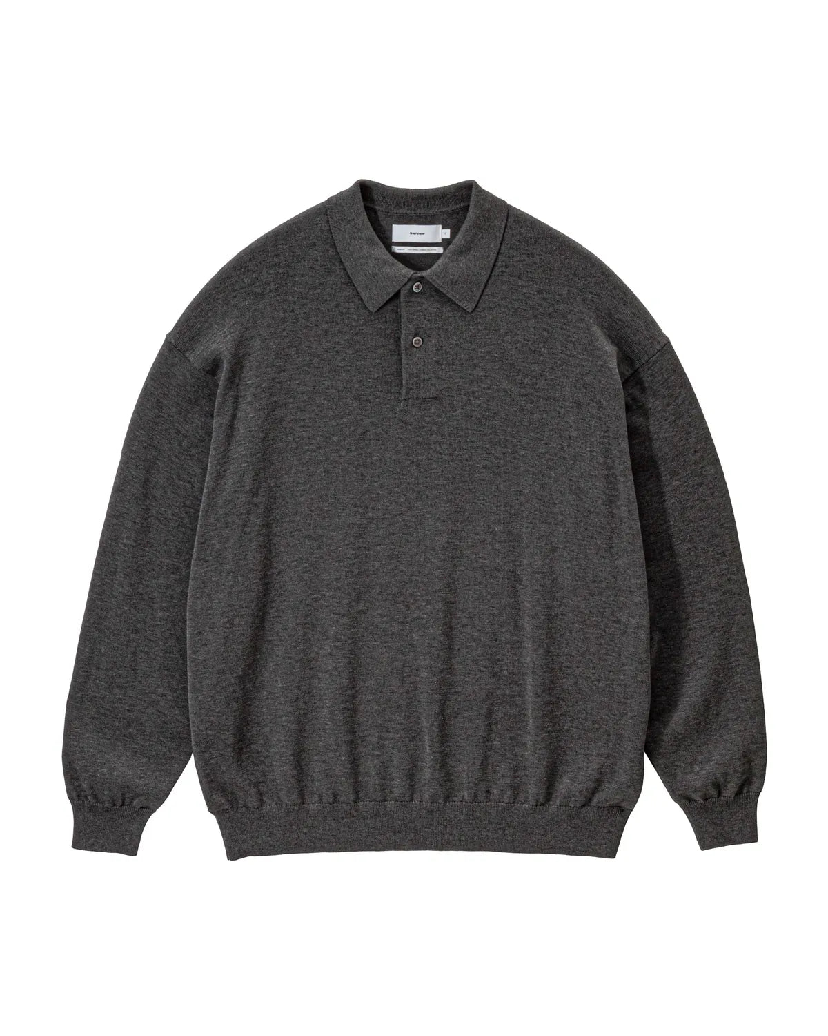 Graphpaper の Suvin High Gauge Knit Oversized L/S Polo (GU261-80262C)