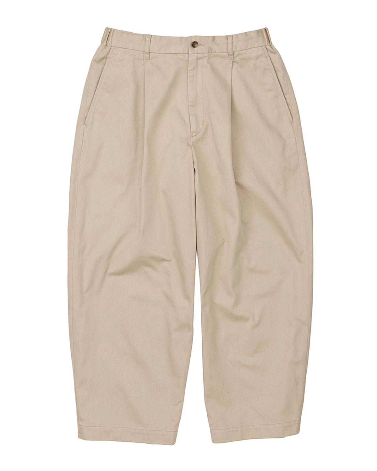 Porter Classicベージュ ワイドチノパン ダメージ加工 膝パッチ付 Porter Classicベージュ ワイドチノパン ダメージ加工 膝パッチ付