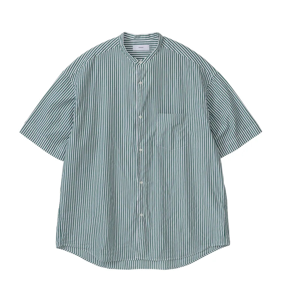 Graphpaper の Broad S/S Oversized Band Collar Shirt (GM241-50004STB)