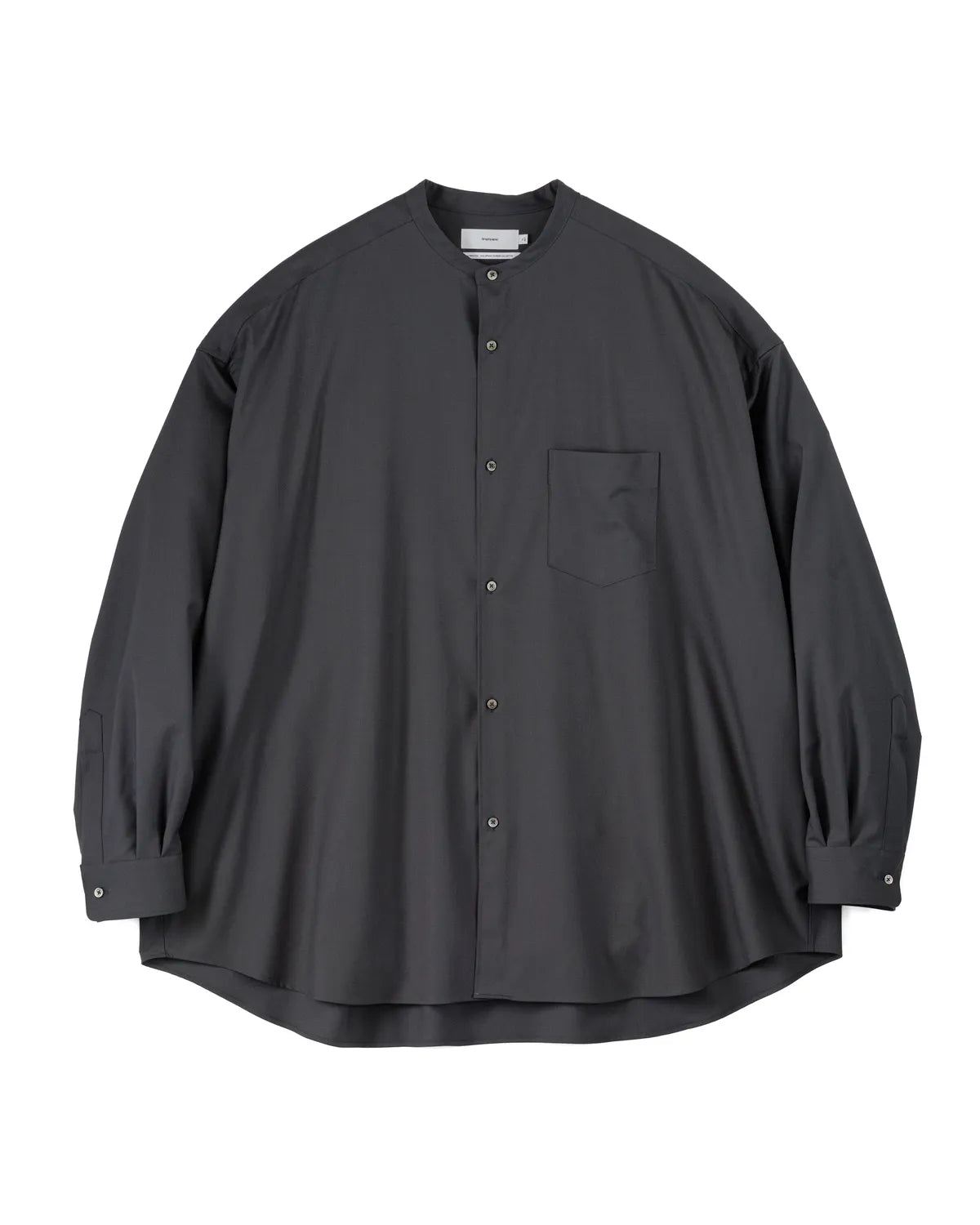 Graphpaper / Extra Fine Wool L/S Oversized Band Coallar Shirt (GM251-50093B)