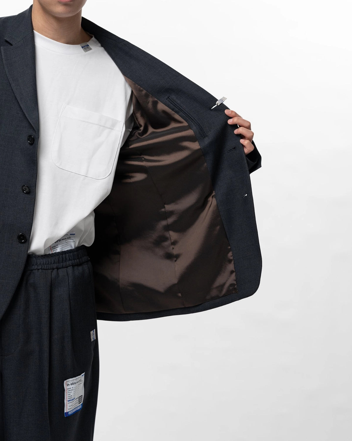 Maison MIHARA YASUHIRO in・stru(men-tal). / Sharkskin Wool Tailored Jacket (I16JK101)