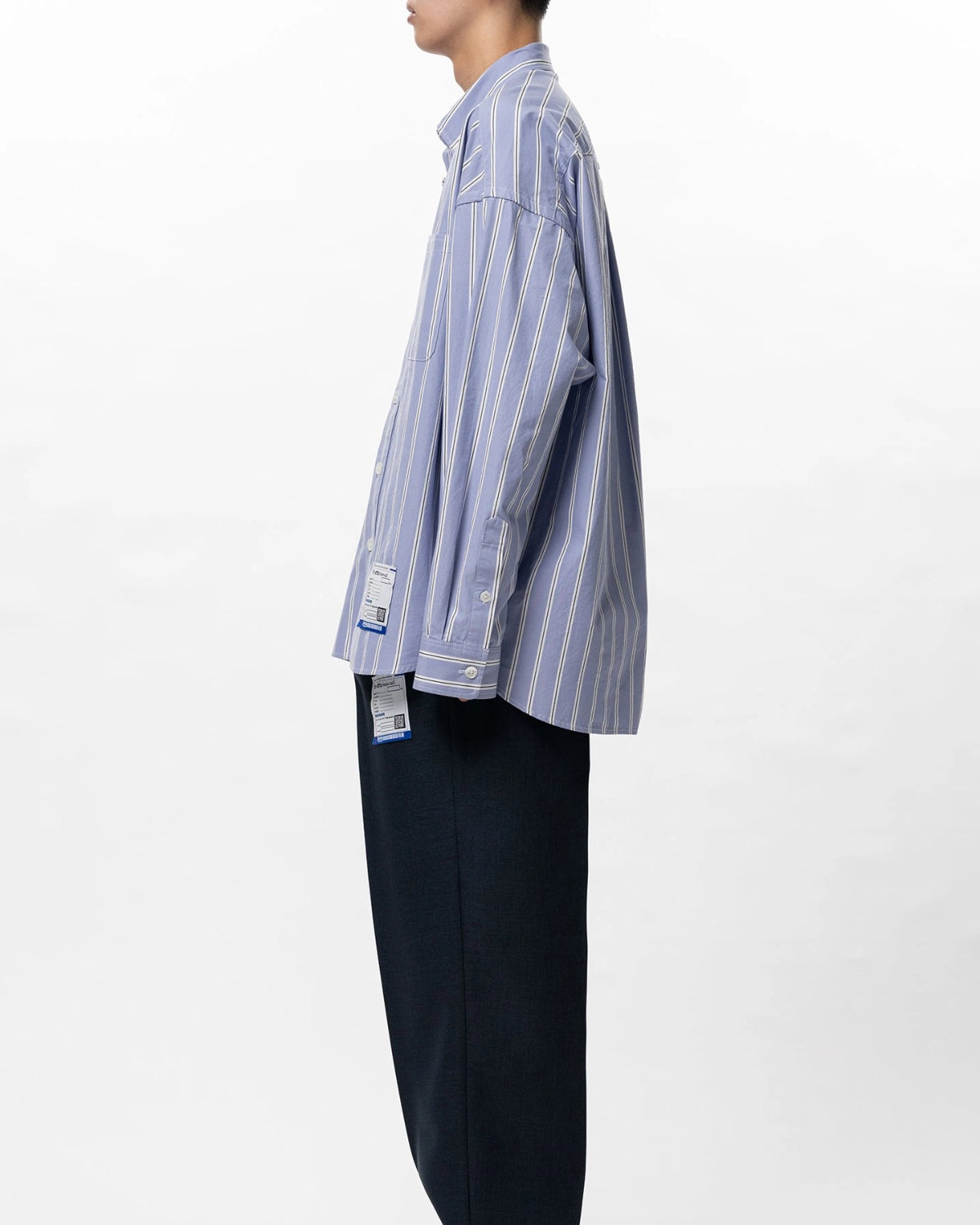 Maison MIHARA YASUHIRO in・stru(men-tal). / Cotton High Density Stripe Long-sleeve Shirt (I16SH111)