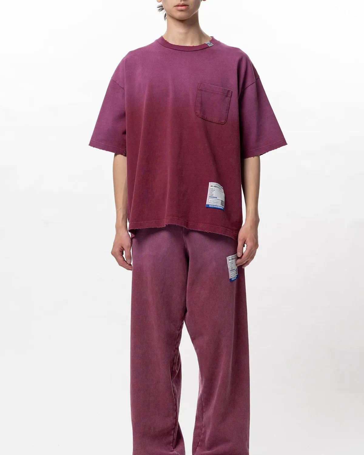 Maison MIHARA YASUHIRO in・stru(men-tal). / Sun Faded Like Distressed Pocket T-shirt (I16TS571)