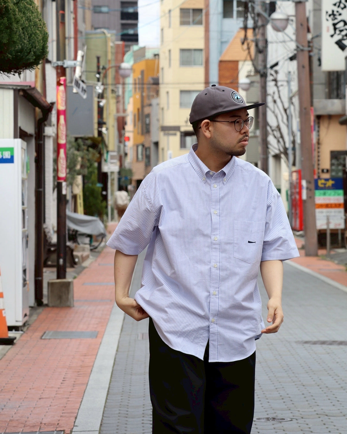 DESCENDANT / KENNEDY'S OXFORD SS STRIPE SHIRT (251CPDS-SHM06)