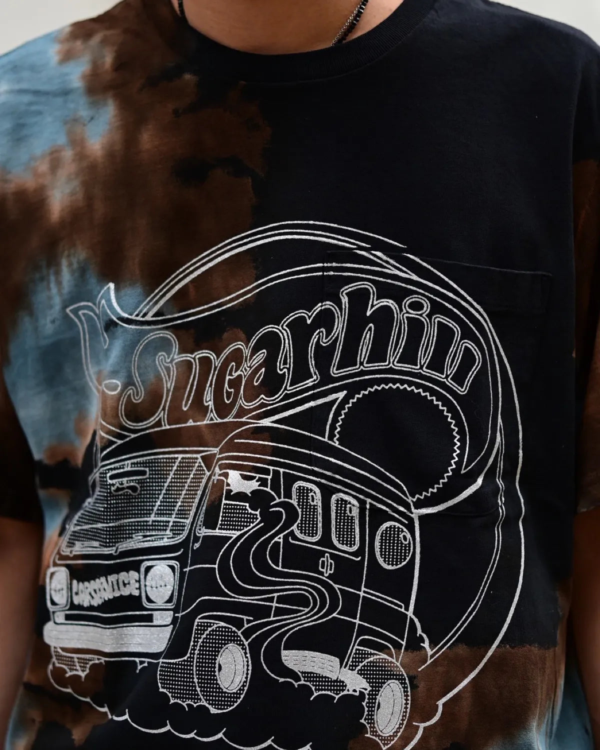 SUGARHILL × CarService / "CS" MELT DYE TEE (26880901)
