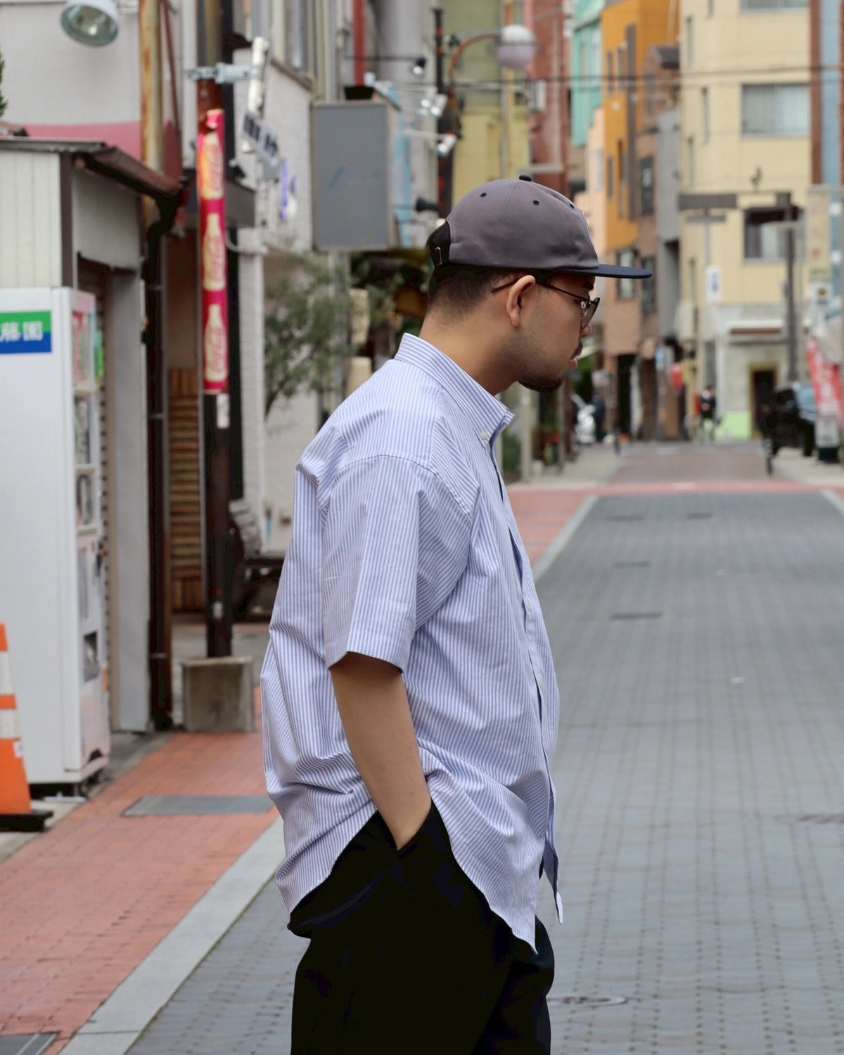 DESCENDANT / KENNEDY'S OXFORD SS STRIPE SHIRT (251CPDS-SHM06)
