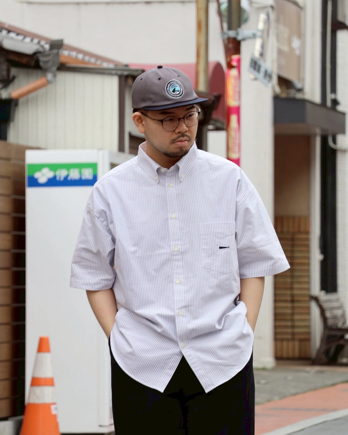 DESCENDANT / KENNEDY'S OXFORD SS STRIPE SHIRT (251CPDS-SHM06)