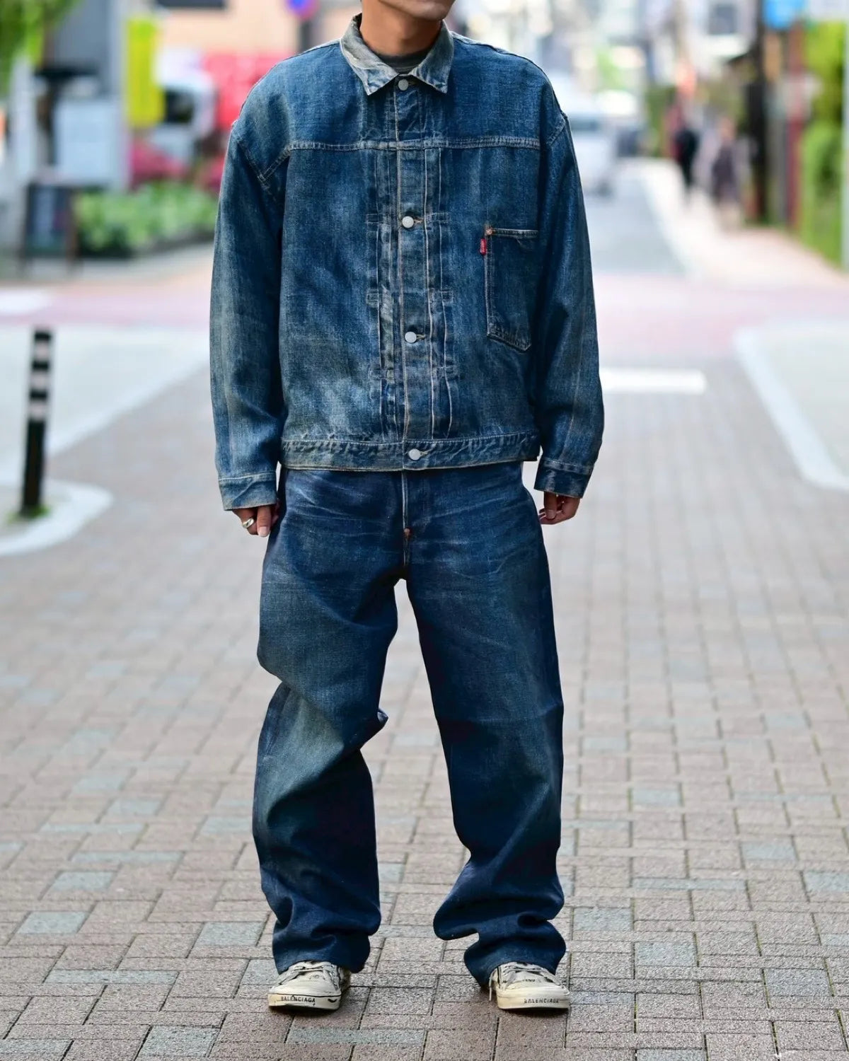 eYe JUNYA WATANABE MAN × Levis × Ber Ber Jin / 麻オックス 転写プリント Levis Wネーム Ber Ber Jin (WQ-J904-100)