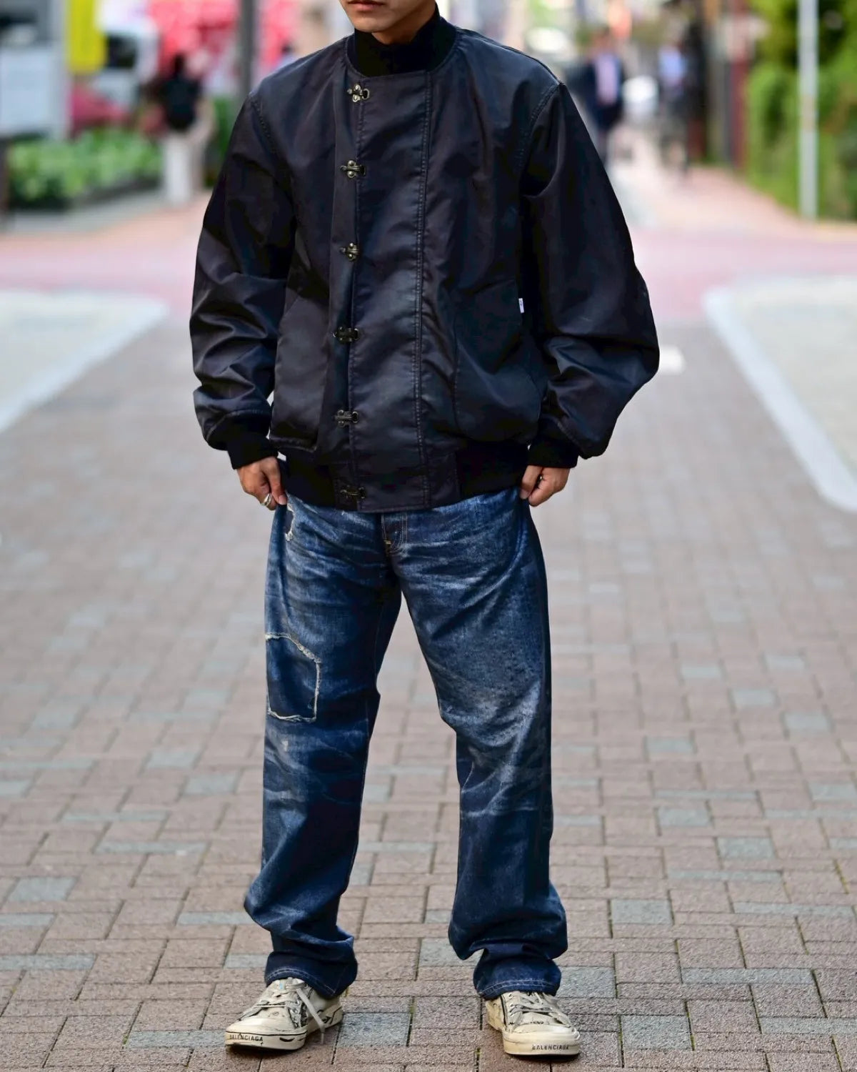 eYe JUNYA WATANABE MAN × New Manual / ナイロンツイル 転写プリント New Manual Wネーム (WQ-J905-100)