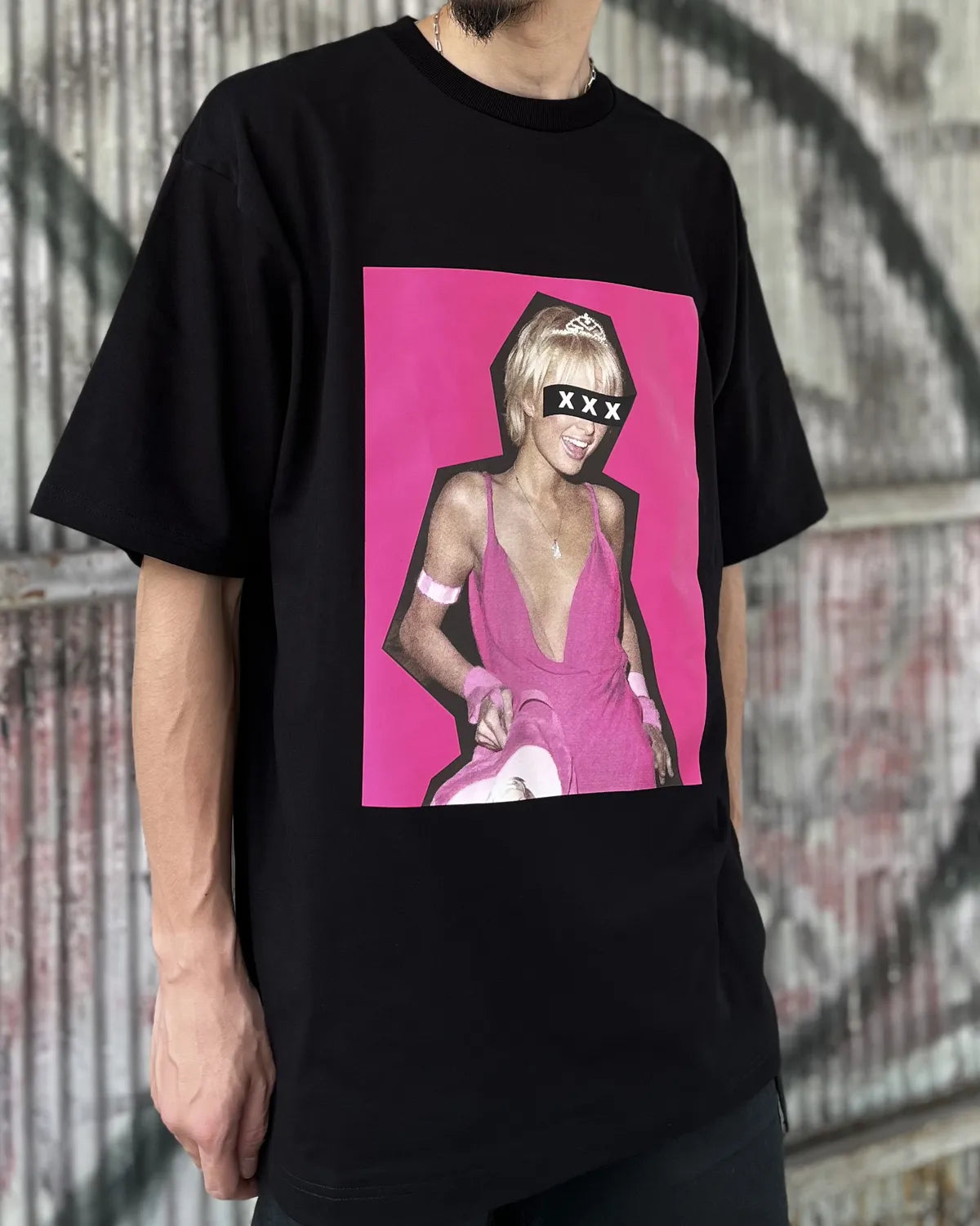 GOD SELECTION XXX / Box Logo Pink Party Photo Tee (GX-S26-ST-08)