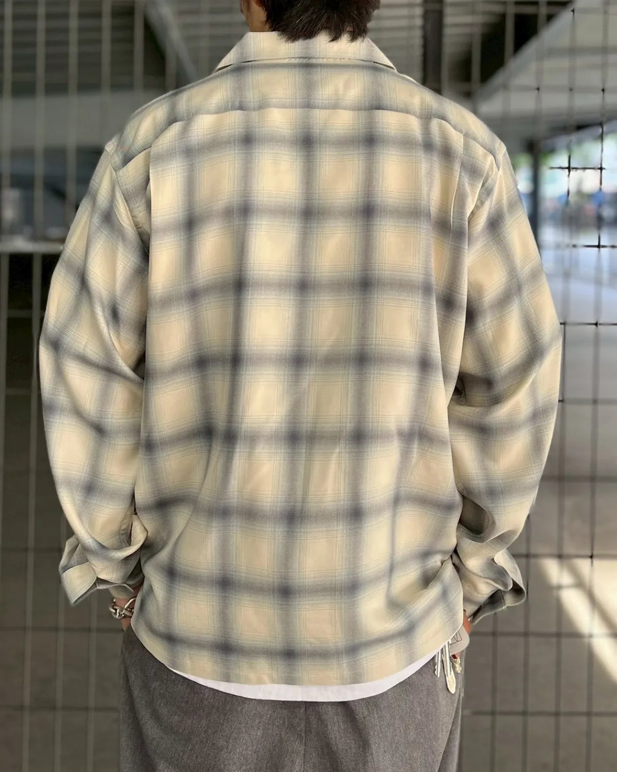 SEQUEL / OMBRE CHECK LONG SLEEBE SHIRT (SQ-26SS-SH-02)