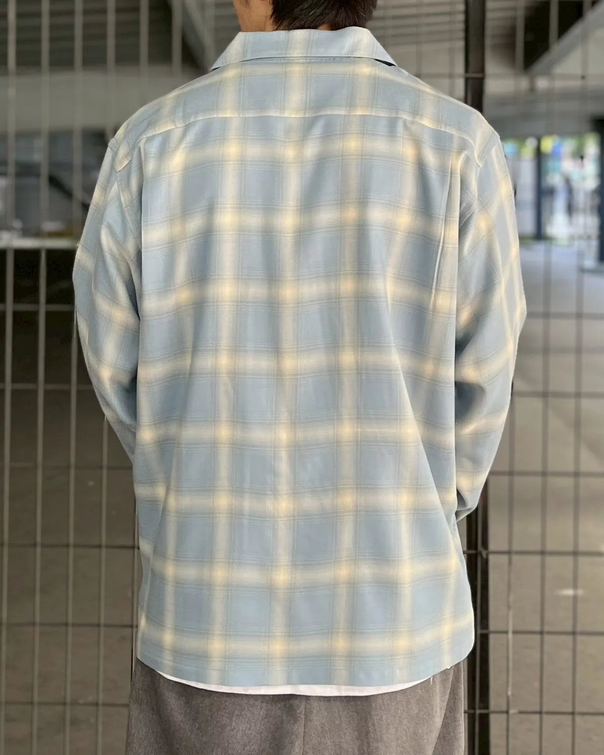 SEQUEL / OMBRE CHECK LONG SLEEBE SHIRT (SQ-26SS-SH-02)