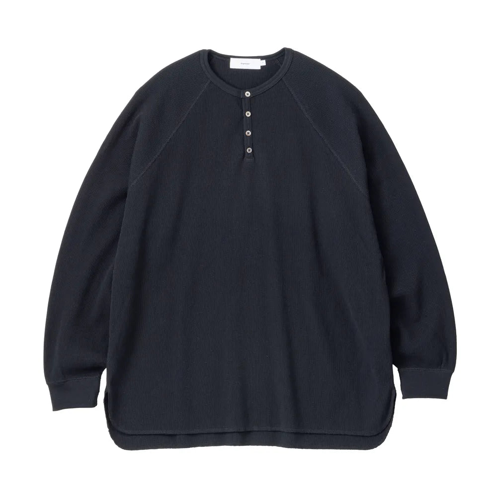 Graphpaper のWaffle L/S Henley Neck Tee