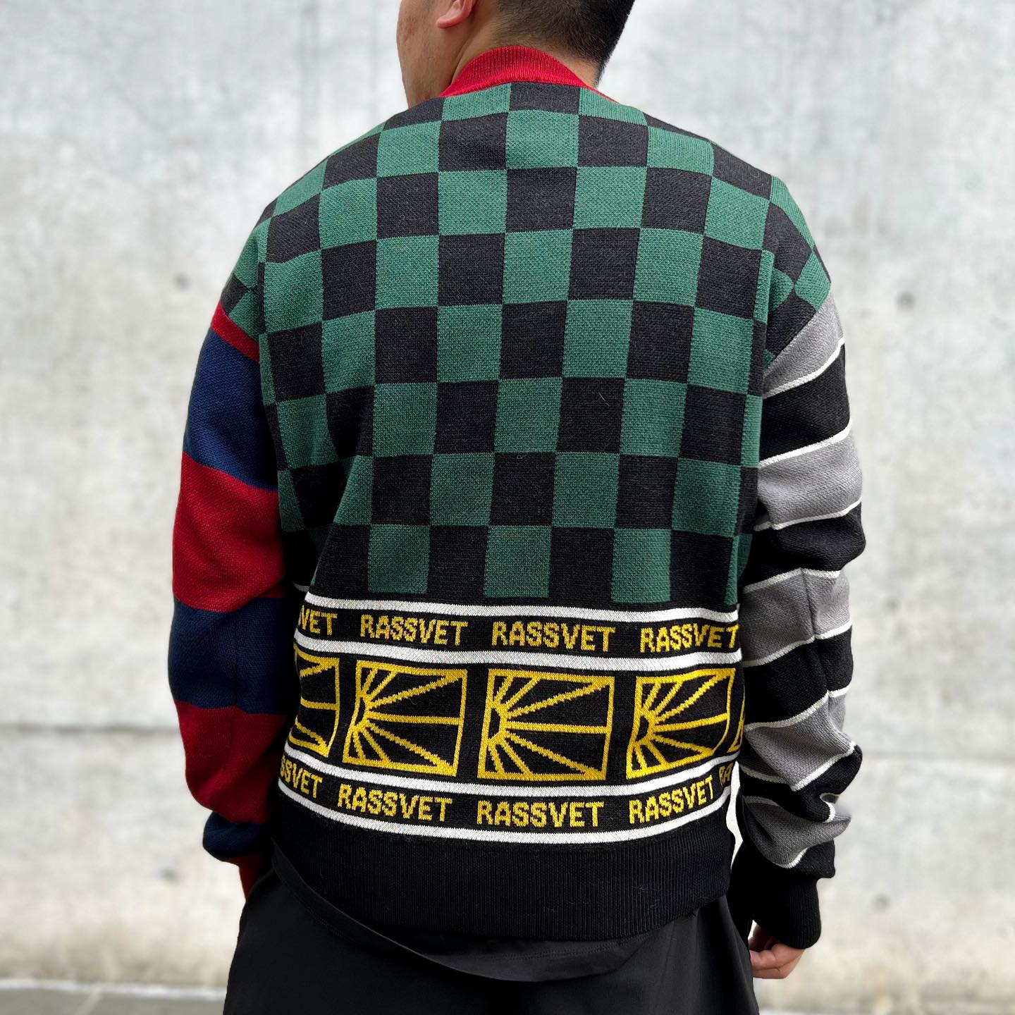 RASSVET/MULTI PANEL CREWNECK JUMPER