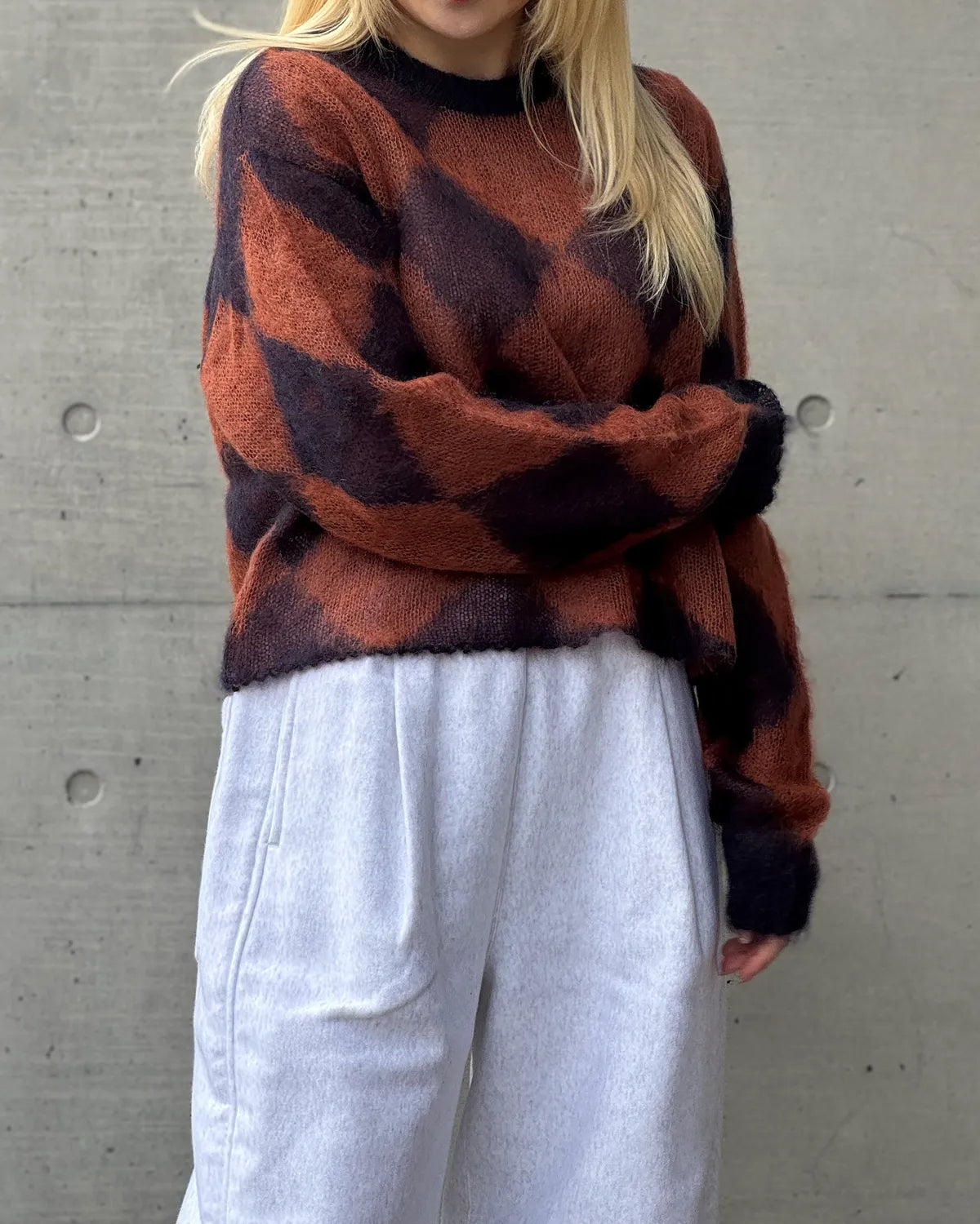 PHEENY / Athletic Fleece Tucked Wide Sweat Pants (PA26-CS04)