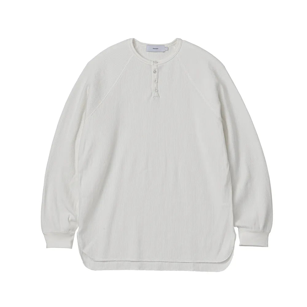 Graphpaper / Waffle L/S Henley Neck Tee