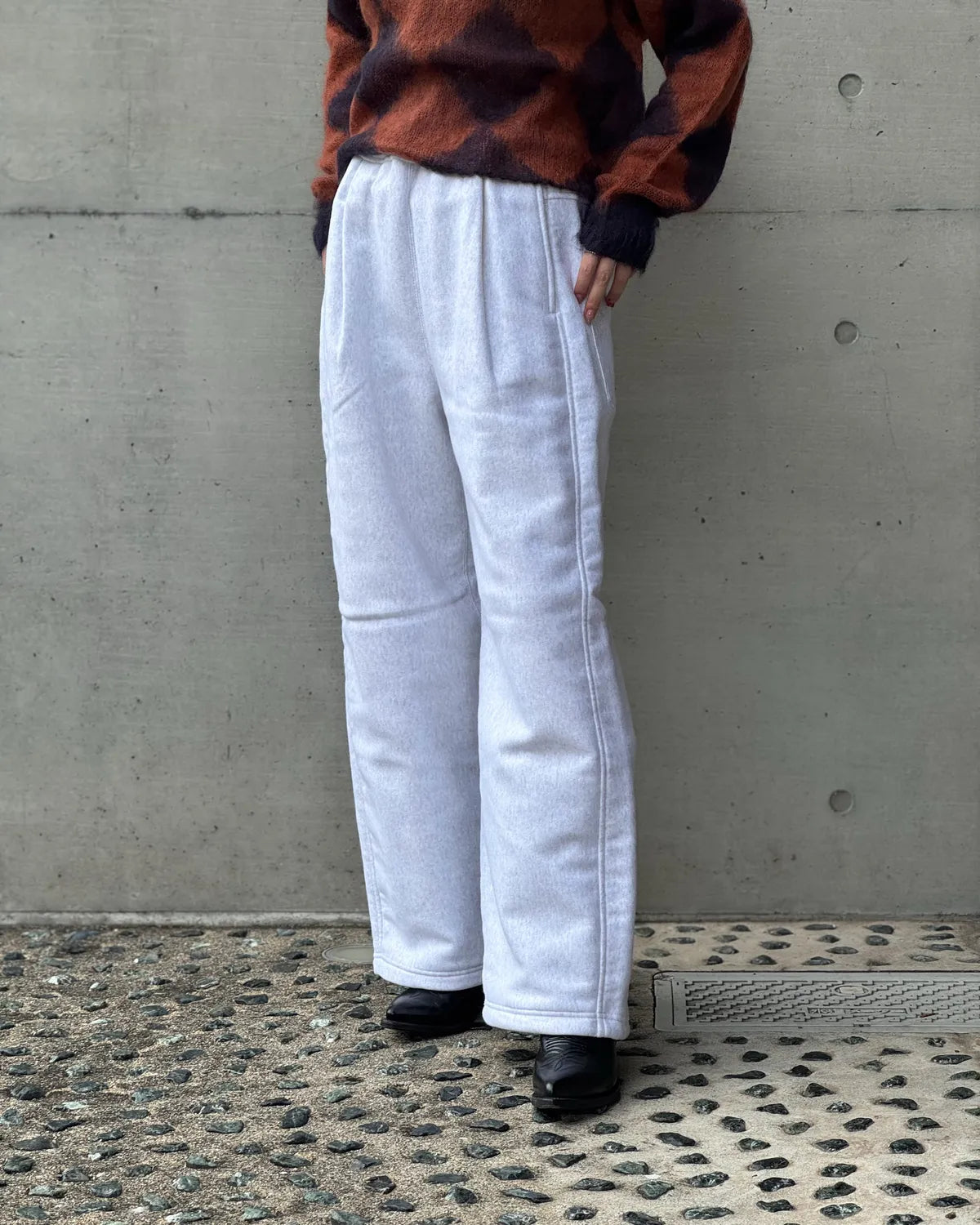 PHEENY / Athletic Fleece Tucked Wide Sweat Pants (PA26-CS04)