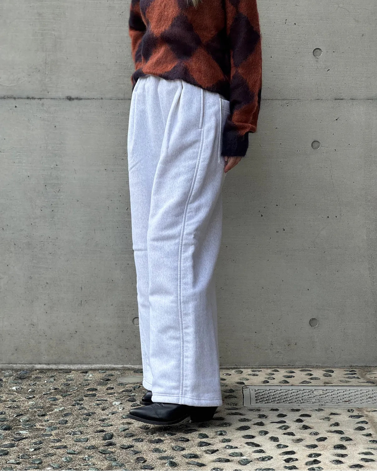 PHEENY / Athletic Fleece Tucked Wide Sweat Pants (PA26-CS04)