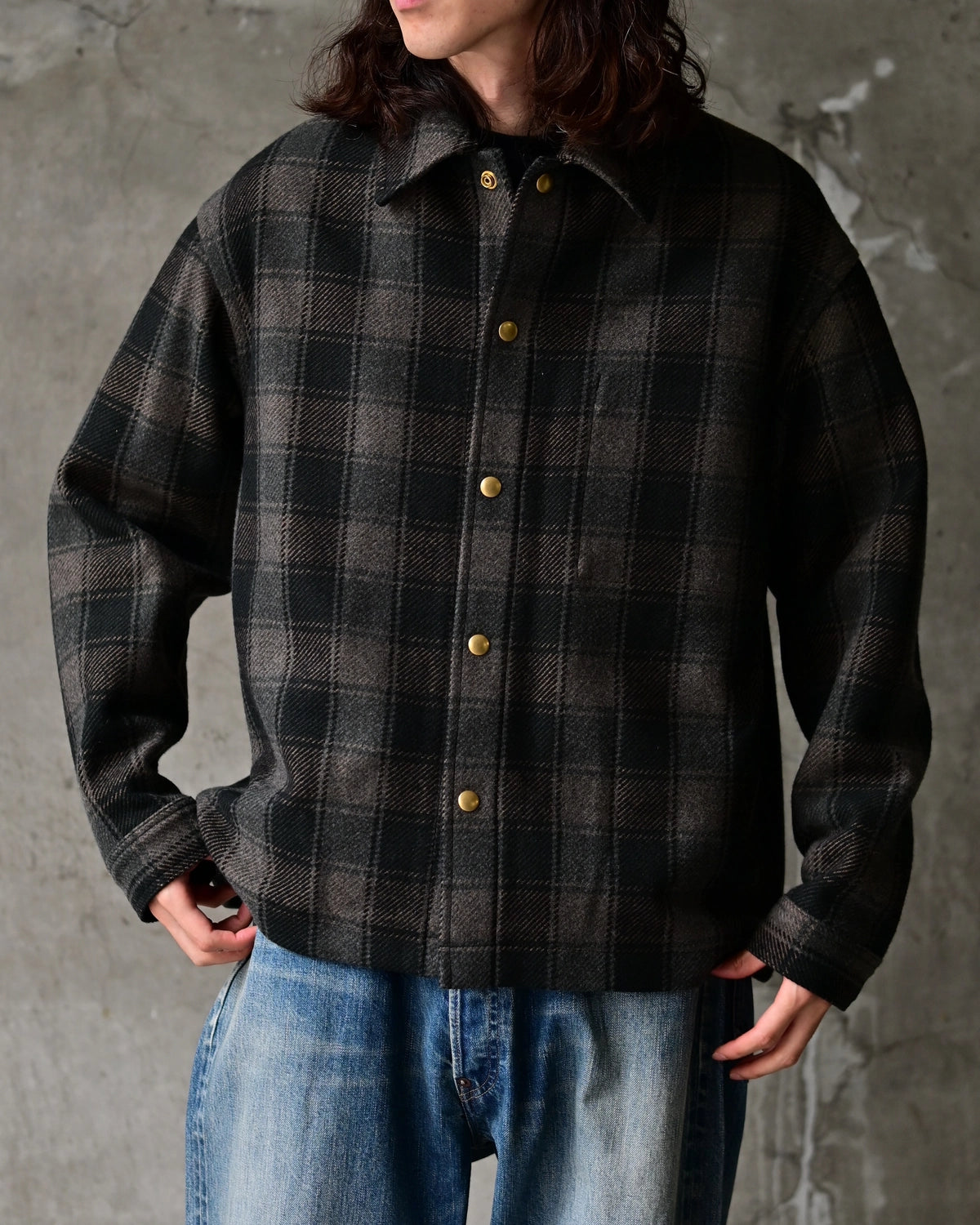 A.PRESSE / Wool Cashmere CPO Shirt (26AAP-02-10)