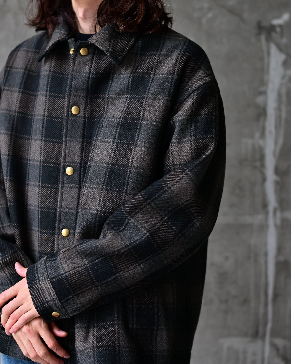 A.PRESSE / Wool Cashmere CPO Shirt (26AAP-02-10)
