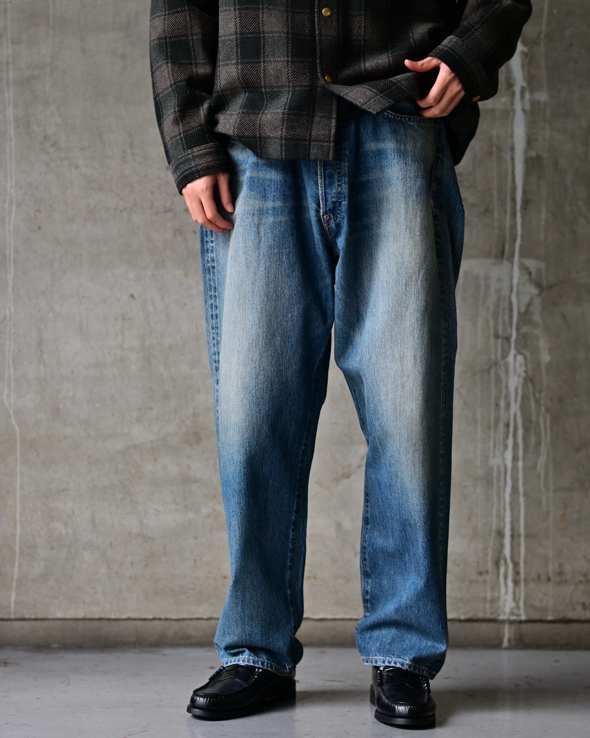 A.PRESSE / No.22 Washed Wide Denim Pants (AP-4003)