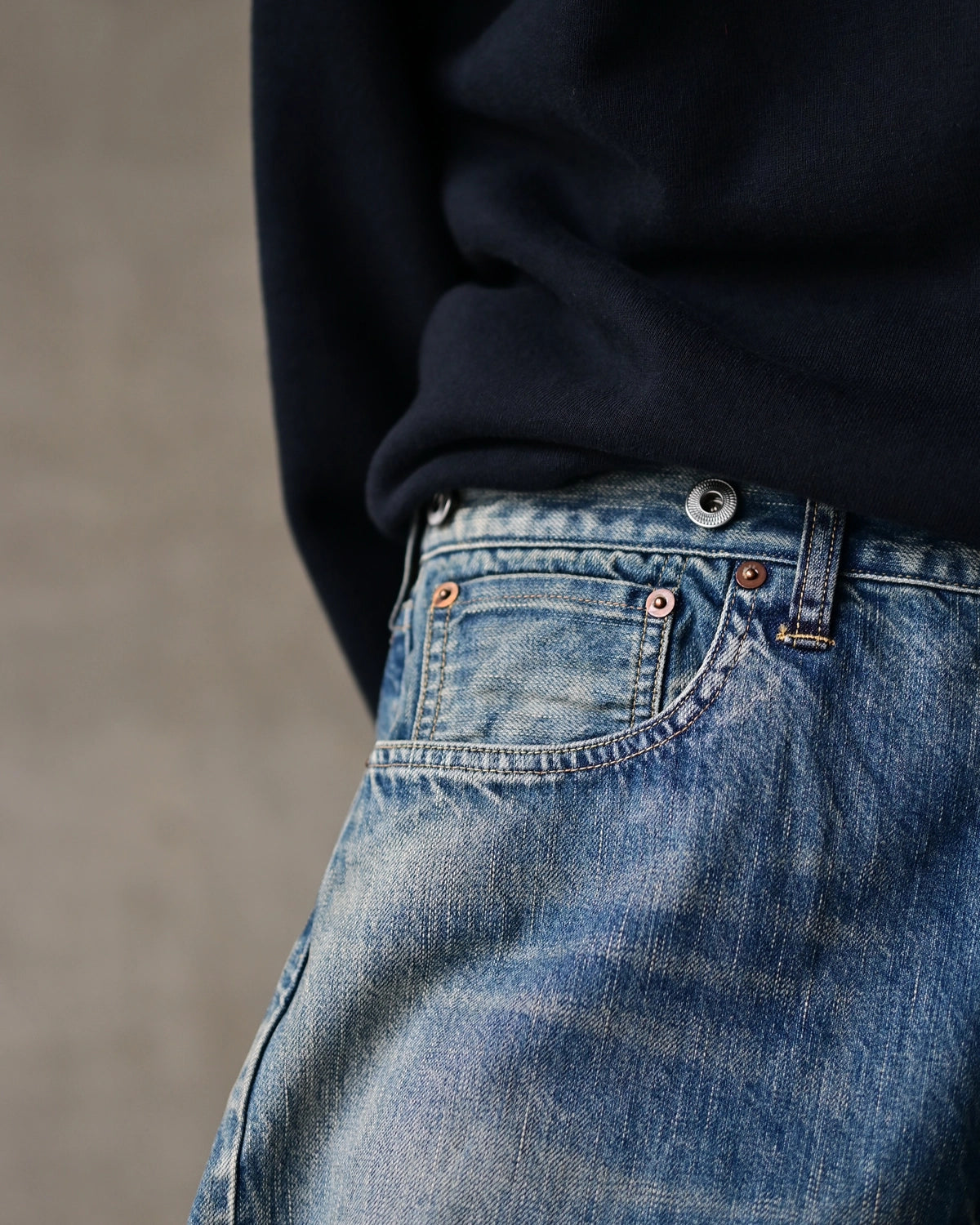 A.PRESSE / No.22 Washed Wide Denim Pants (AP-4003)