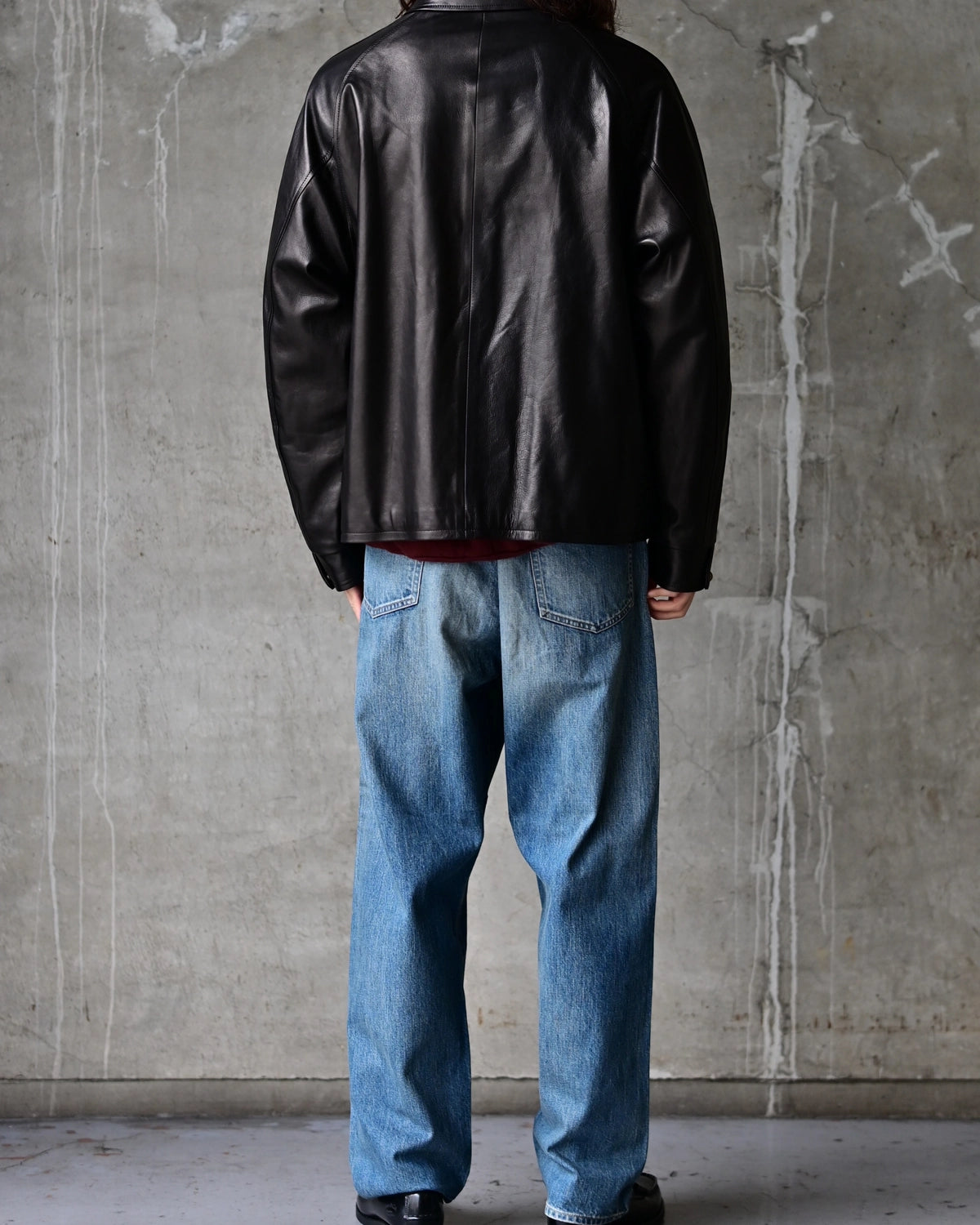A.PRESSE / Leather Coach Jacket (26AAP-01-01)