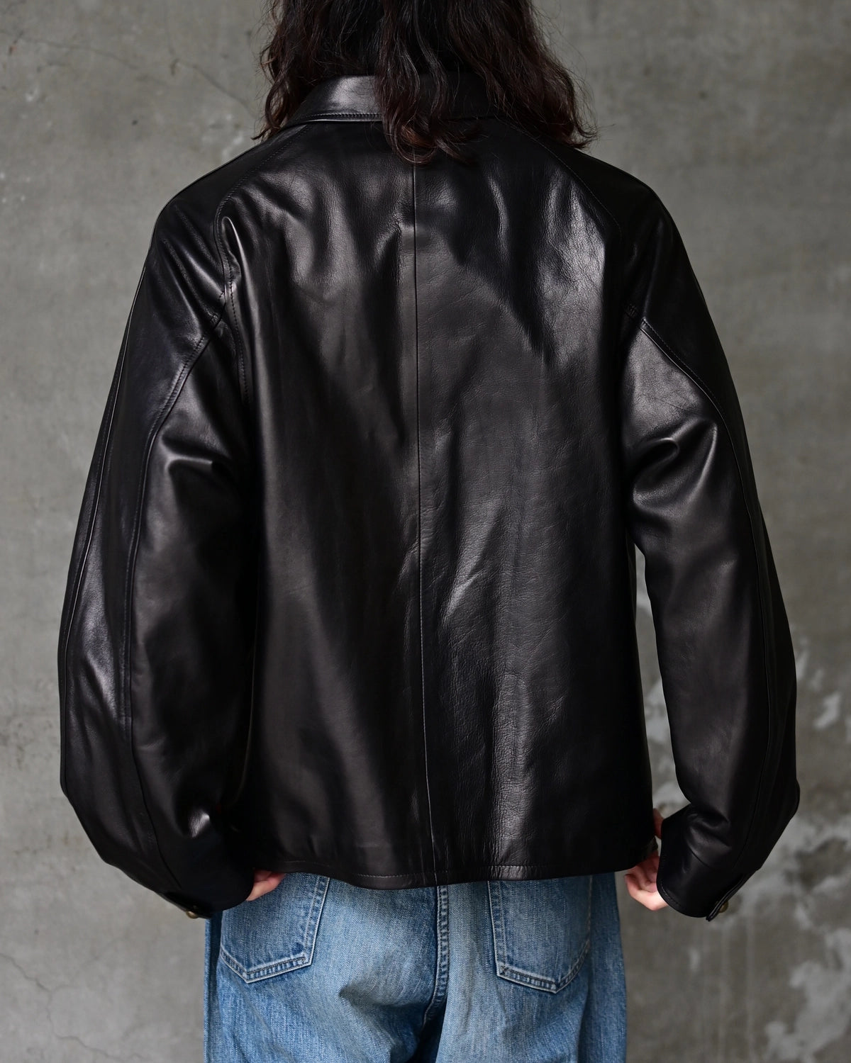 A.PRESSE / Leather Coach Jacket (26AAP-01-01)